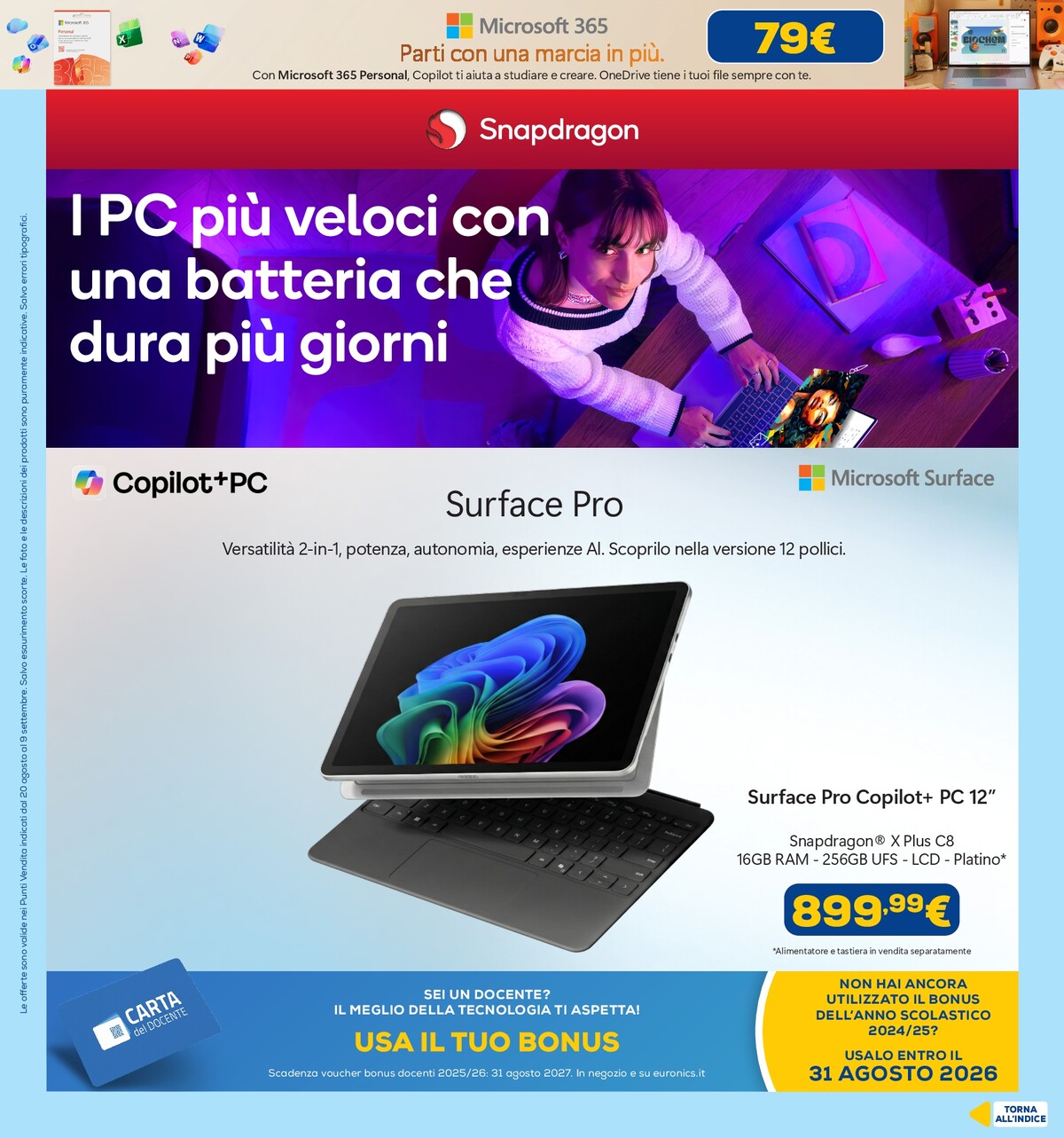 euronics - Volantino attuale di Euronics valido dal giovedì 20/08/2026 al mercoledì 09/09/2026 - page: 4