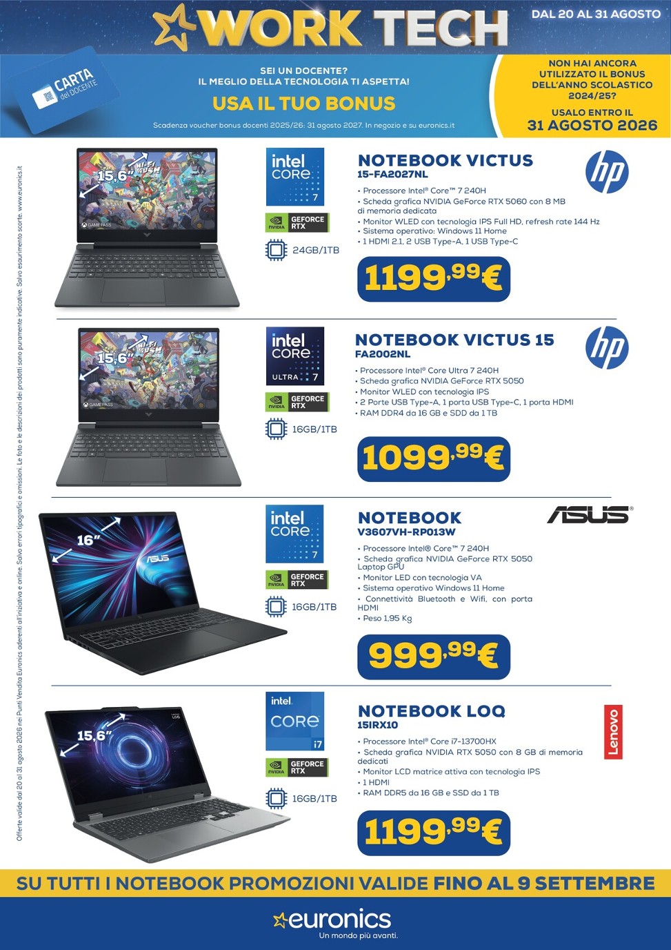 euronics - Volantino attuale di Euronics - Work Tech valido dal giovedì 20/08/2026 al lunedì 31/08/2026 - page: 4