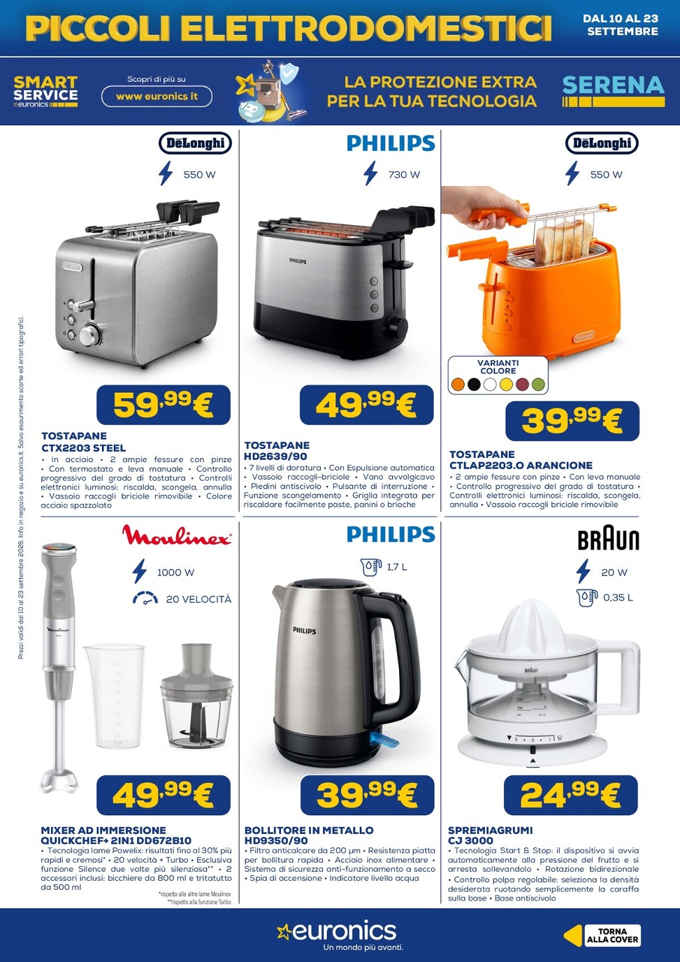 euronics - Volantino attuale di Euronics - Piccoli Elettrodomestici valido dal giovedì 10/09/2026 al mercoledì 23/09/2026 - page: 15