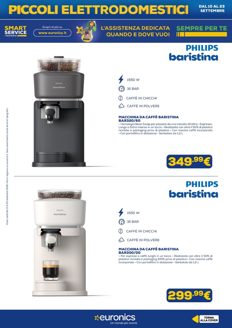 euronics - Volantino attuale di Euronics - Piccoli Elettrodomestici valido dal giovedì 10/09/2026 al mercoledì 23/09/2026 - page: 8