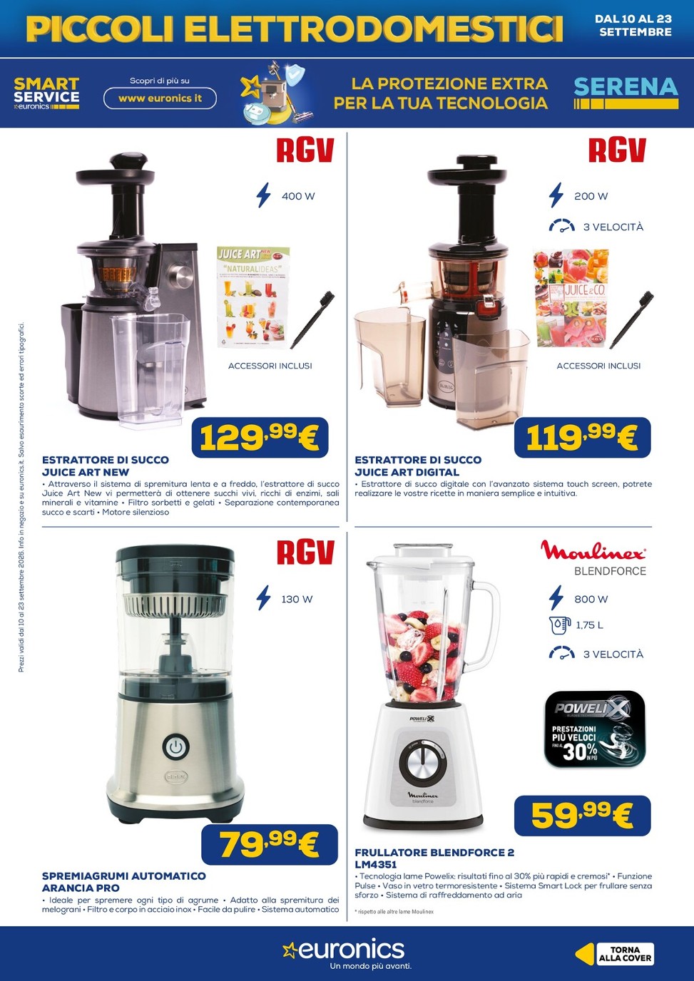 euronics - Volantino attuale di Euronics - Piccoli Elettrodomestici valido dal giovedì 10/09/2026 al mercoledì 23/09/2026 - page: 17