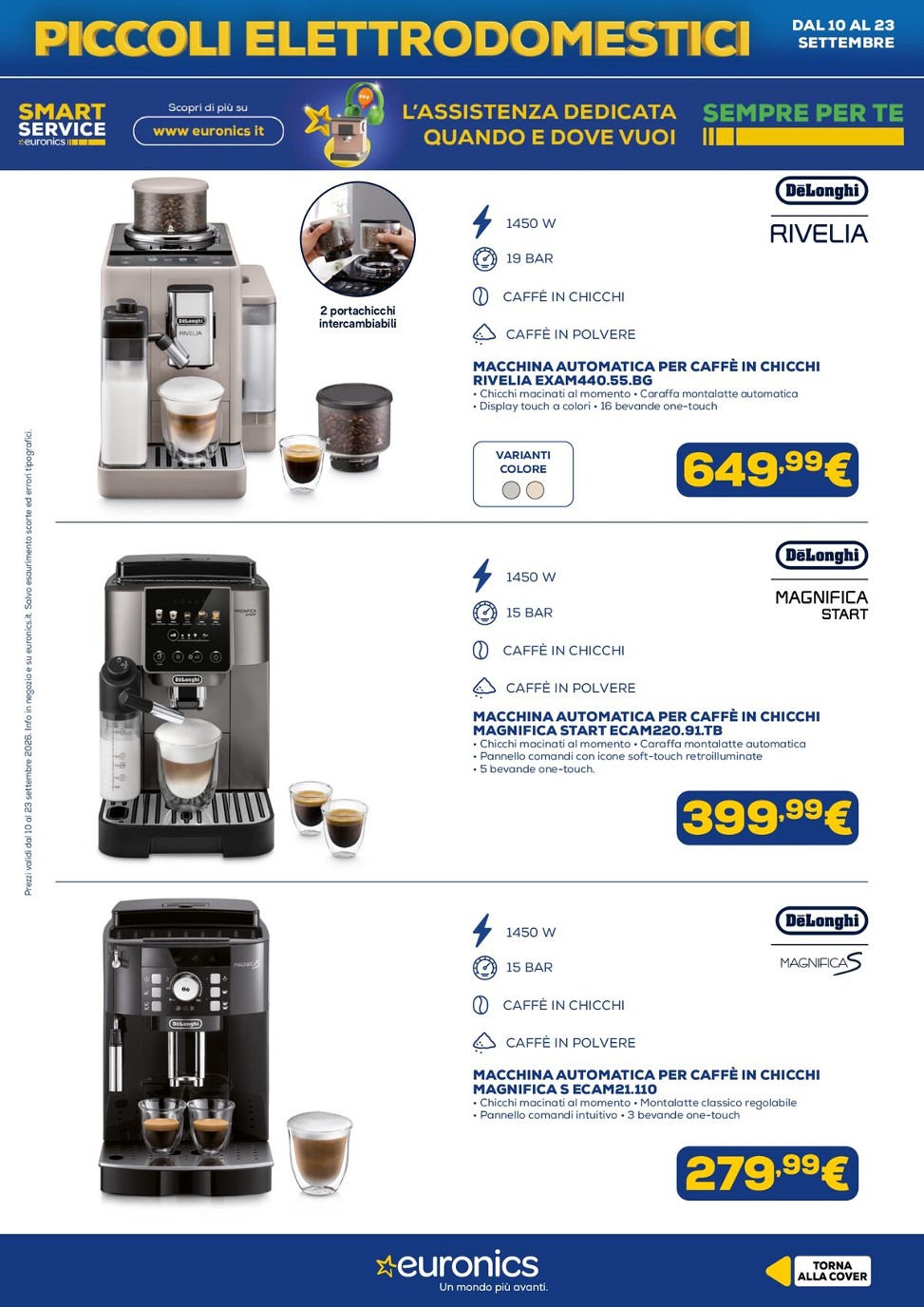 euronics - Volantino attuale di Euronics - Piccoli Elettrodomestici valido dal giovedì 10/09/2026 al mercoledì 23/09/2026 - page: 5
