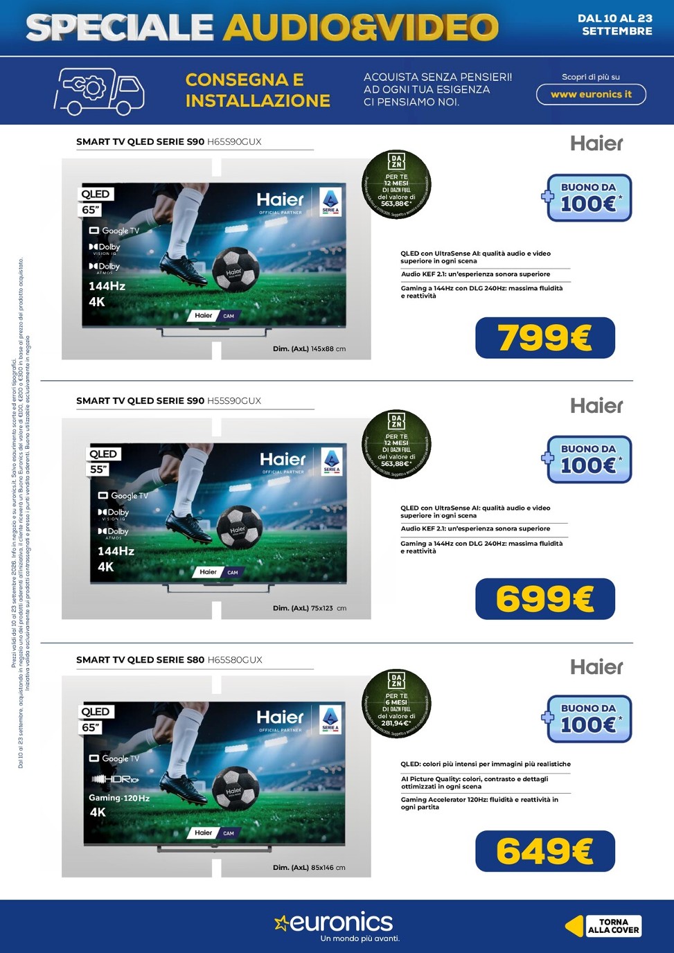 euronics - Volantino attuale di Euronics - Speciale Audio Video valido dal giovedì 10/09/2026 al mercoledì 23/09/2026 - page: 15