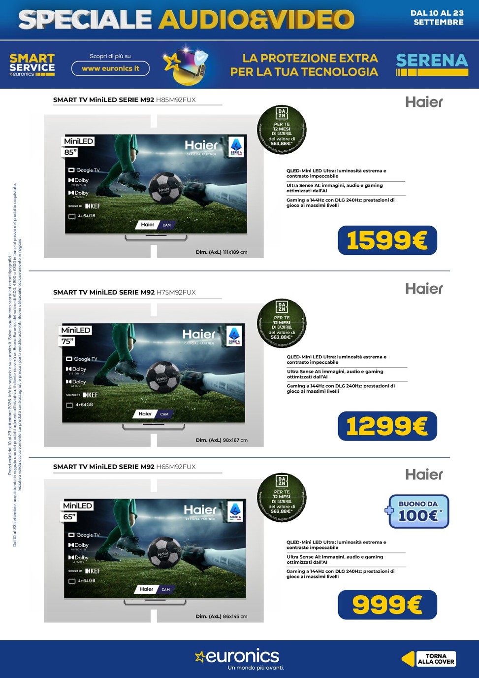euronics - Volantino attuale di Euronics - Speciale Audio Video valido dal giovedì 10/09/2026 al mercoledì 23/09/2026 - page: 14