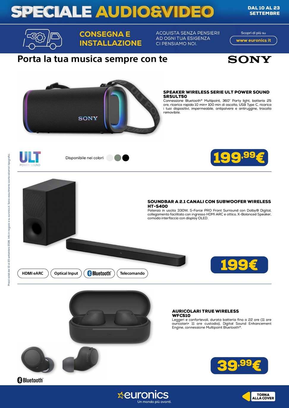 euronics - Volantino attuale di Euronics - Speciale Audio Video valido dal giovedì 10/09/2026 al mercoledì 23/09/2026 - page: 17