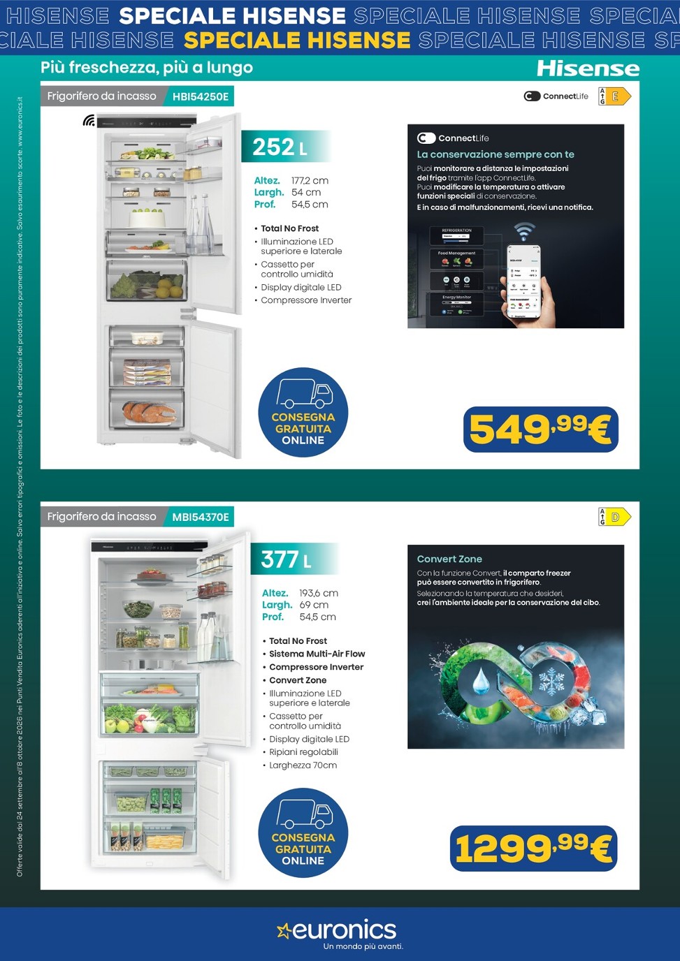 euronics - Volantino attuale di Euronics - Speciale Hisense valido dal giovedì 24/09/2026 al giovedì 08/10/2026 - page: 2