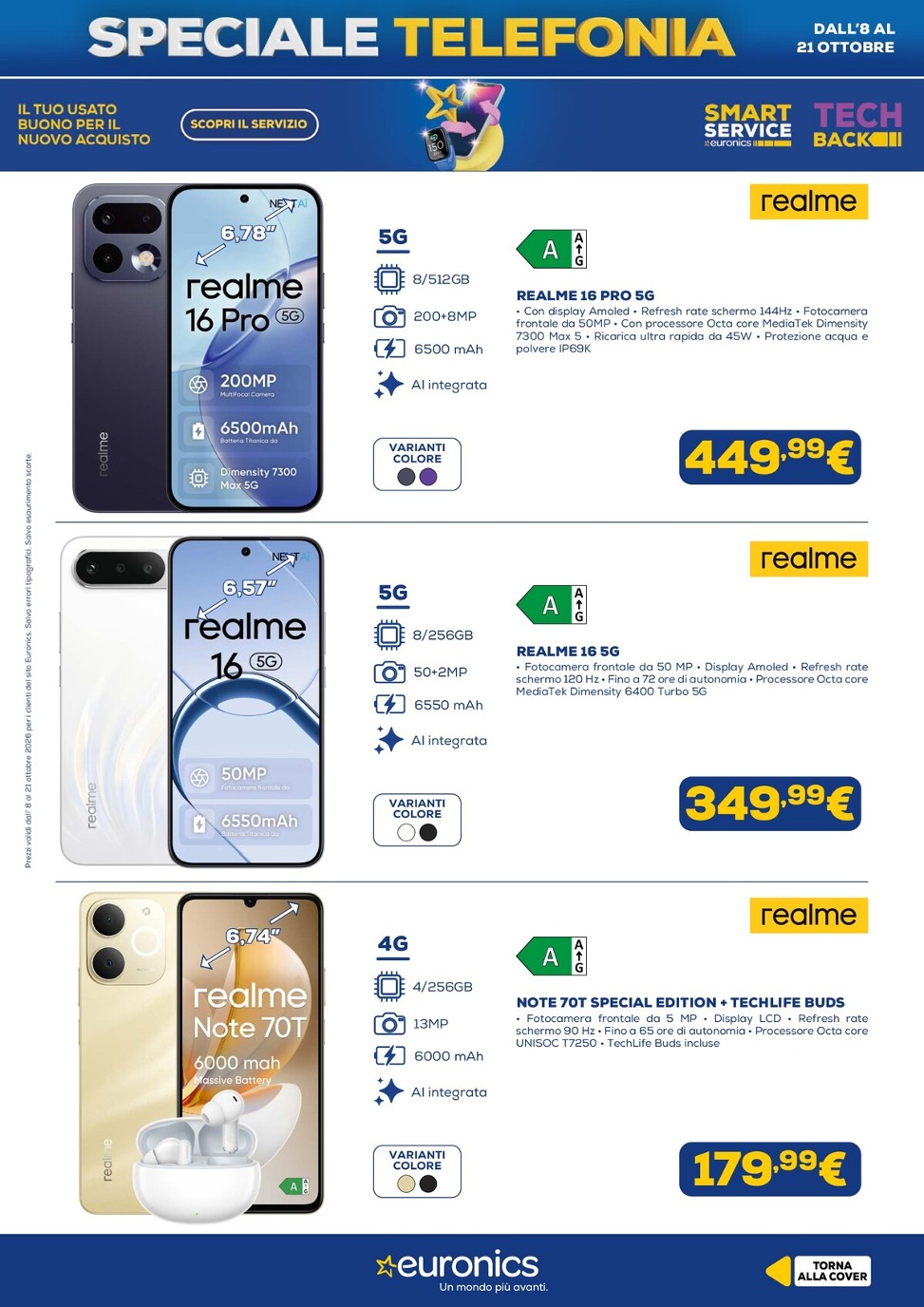 euronics - Volantino attuale di Euronics - Telefonia valido dal giovedì 08/10/2026 al mercoledì 21/10/2026 - page: 4