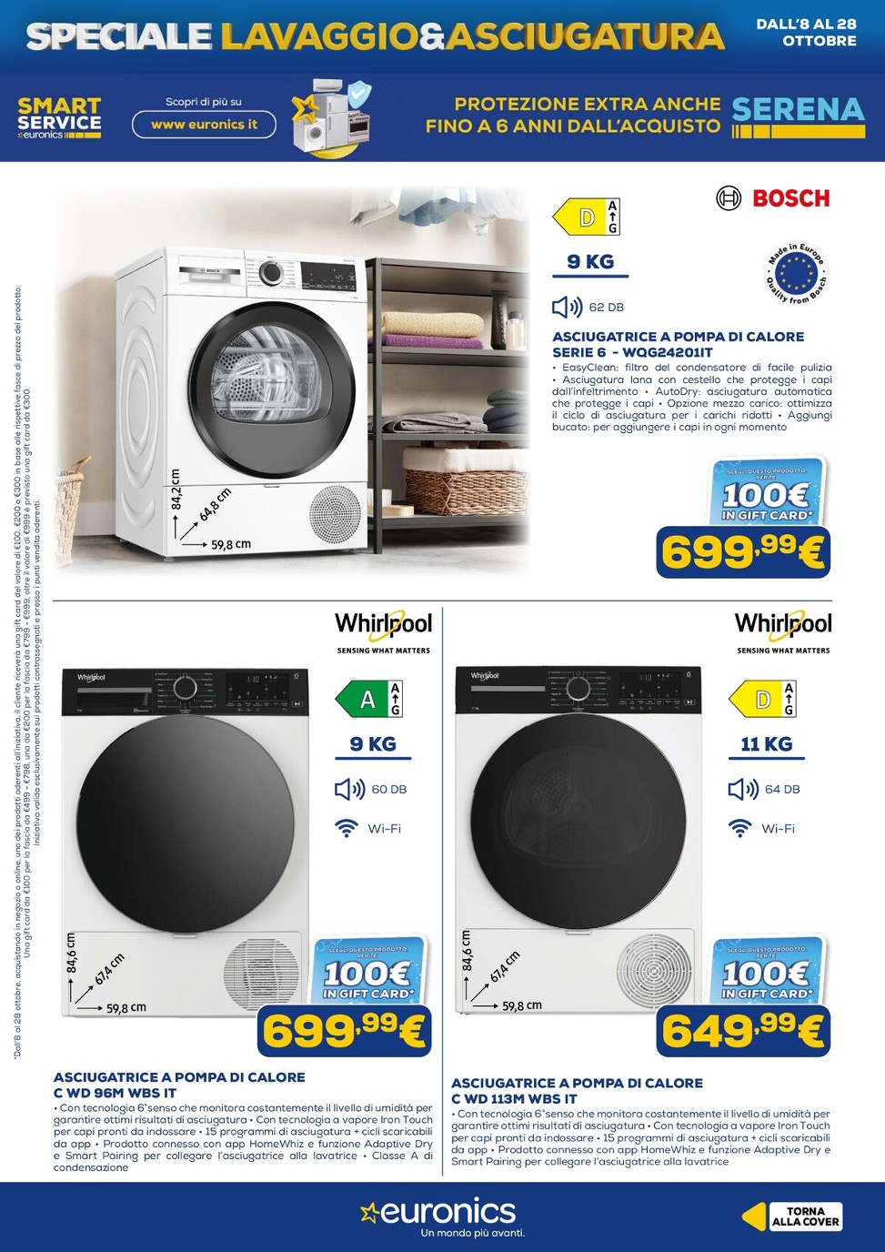 euronics - Volantino attuale di Euronics - Lavaggio & Asciugatura valido dal giovedì 08/10/2026 al mercoledì 28/10/2026 - page: 7