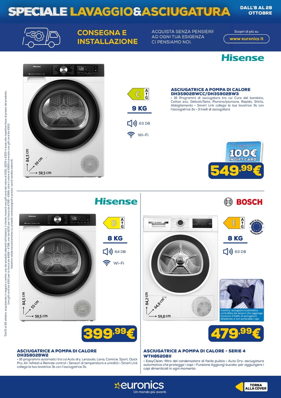 euronics - Volantino attuale di Euronics - Lavaggio & Asciugatura valido dal giovedì 08/10/2026 al mercoledì 28/10/2026 - page: 6
