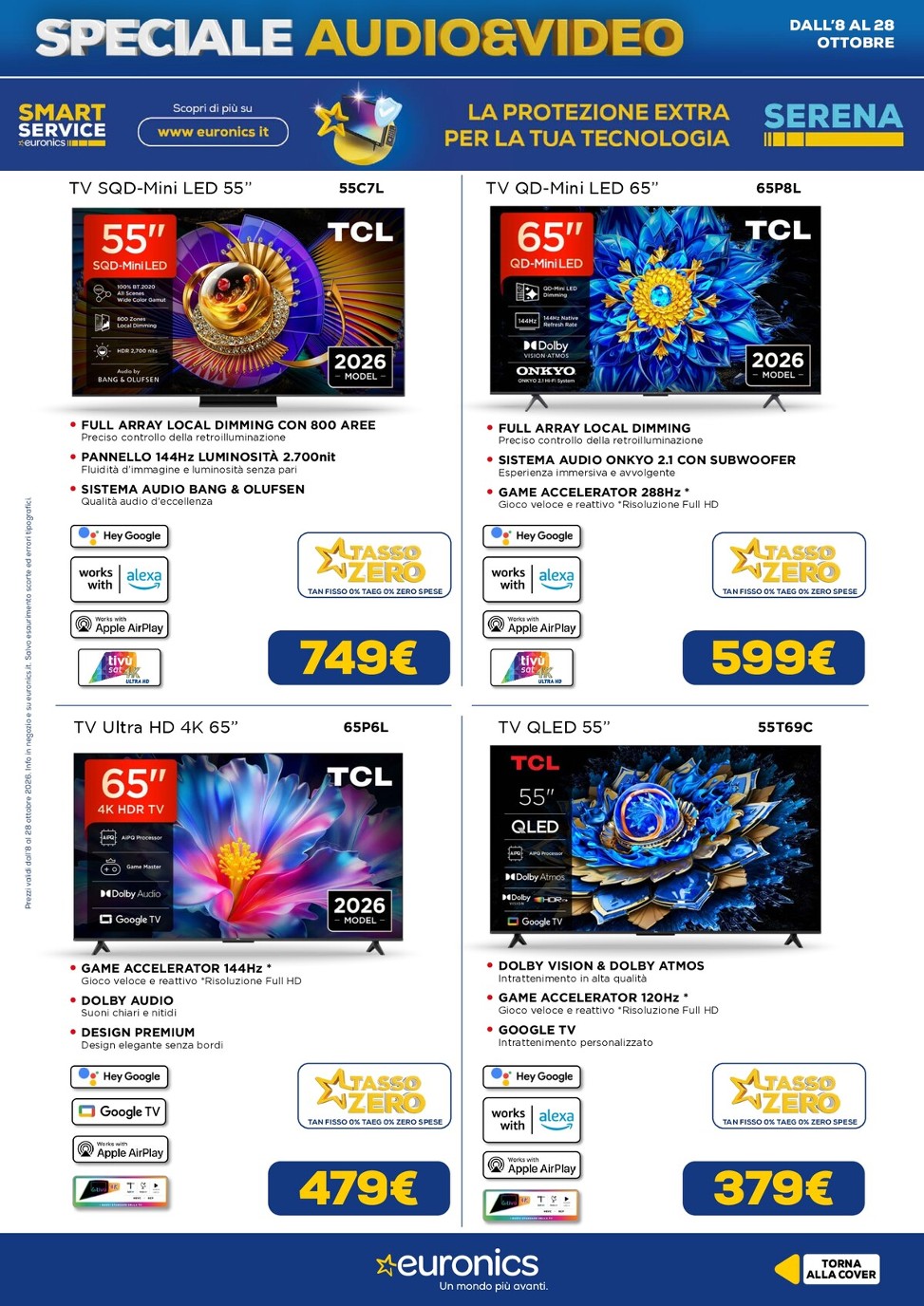 euronics - Volantino attuale di Euronics - Audio Video valido dal giovedì 08/10/2026 al mercoledì 28/10/2026 - page: 13