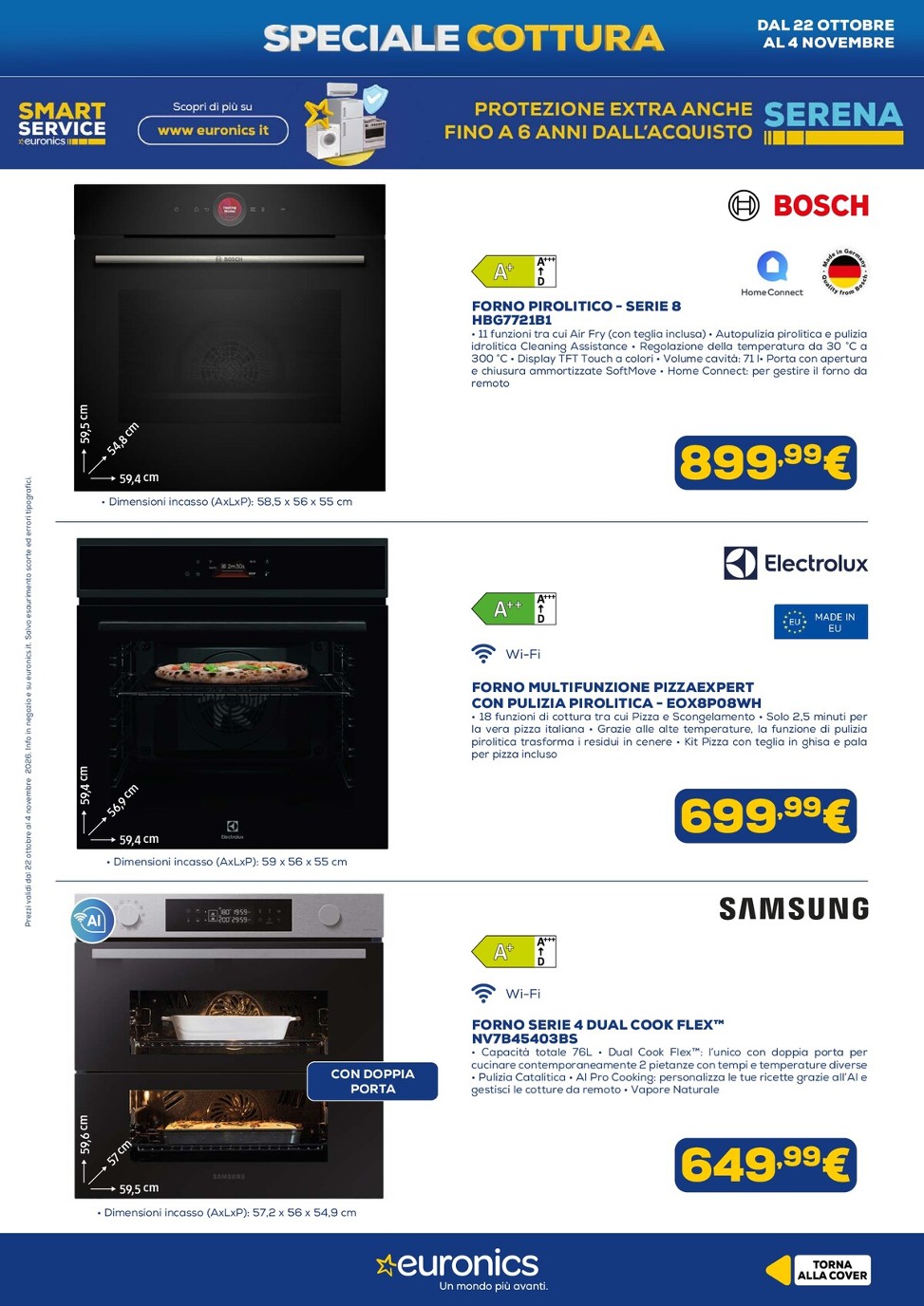 euronics - Volantino attuale di Euronics - Cottura valido dal giovedì 22/10/2026 al mercoledì 04/11/2026 - page: 4