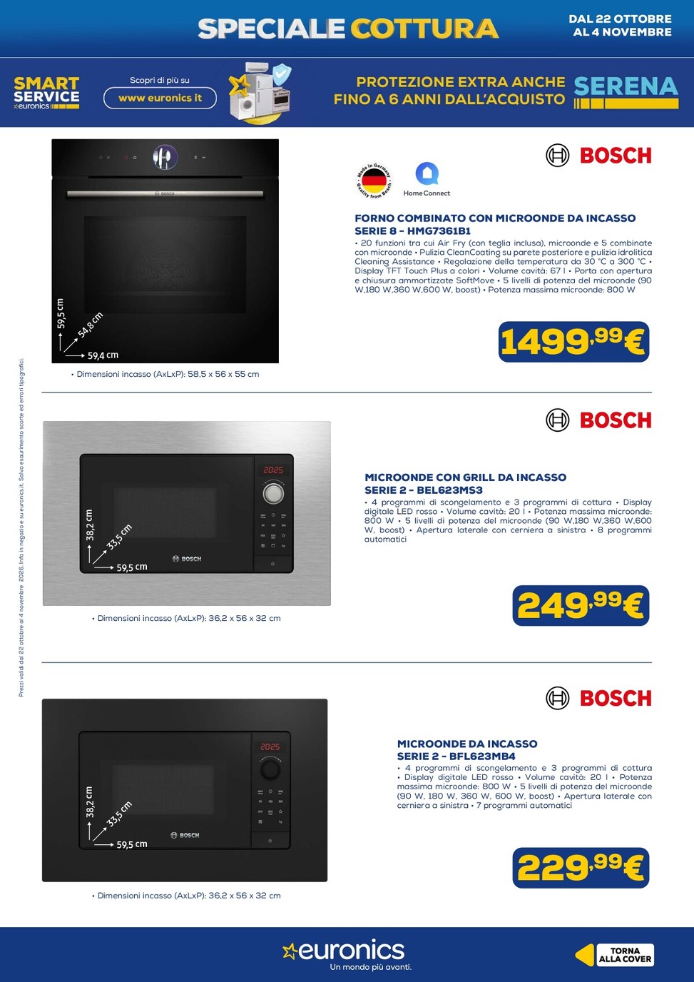 euronics - Volantino attuale di Euronics - Cottura valido dal giovedì 22/10/2026 al mercoledì 04/11/2026 - page: 8