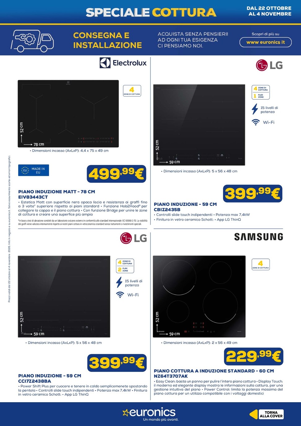 euronics - Volantino attuale di Euronics - Cottura valido dal giovedì 22/10/2026 al mercoledì 04/11/2026 - page: 9
