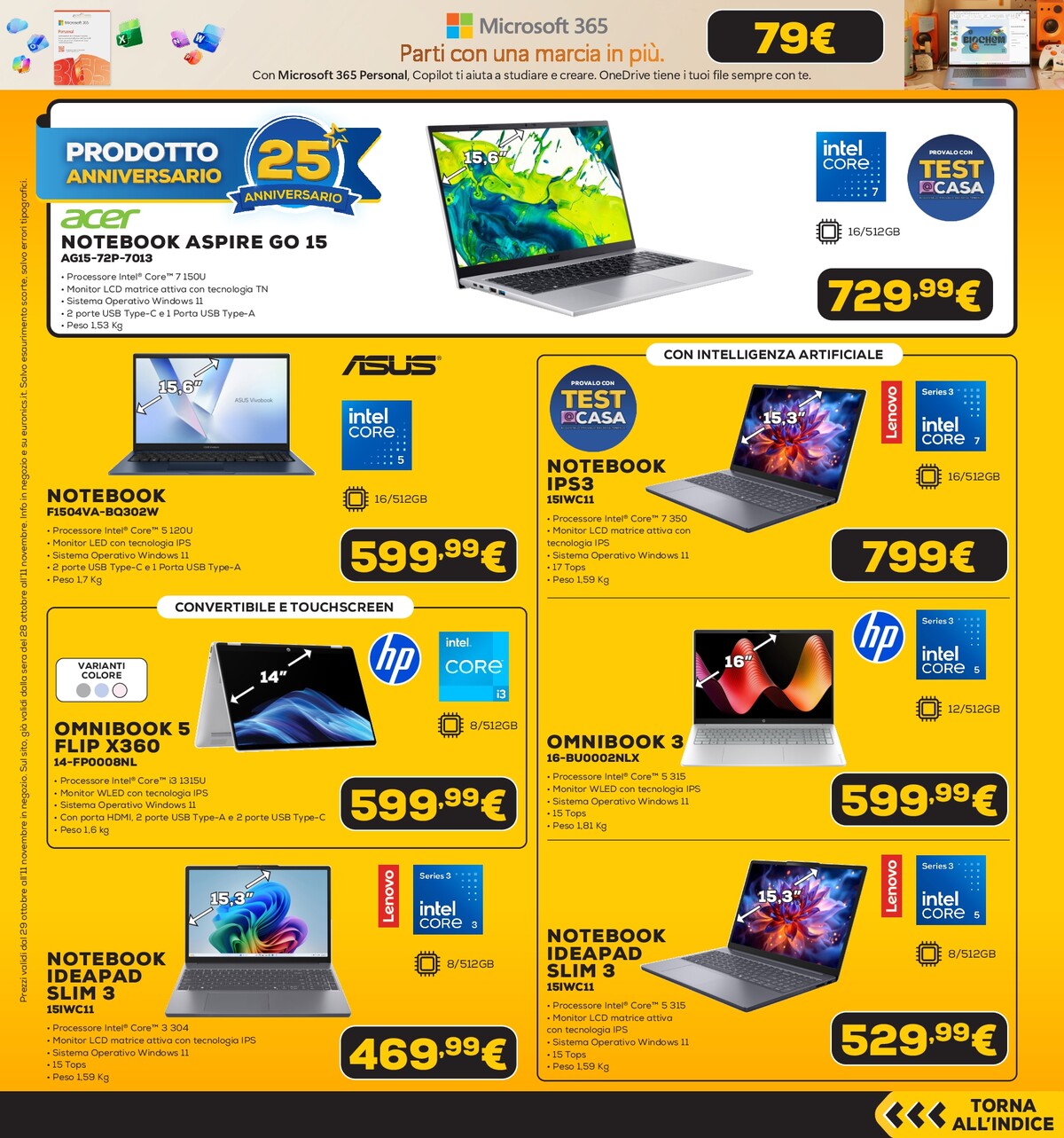 euronics - Volantino attuale di Euronics - Black Friday Anteprima valido dal giovedì 29/10/2026 al mercoledì 11/11/2026 - page: 13