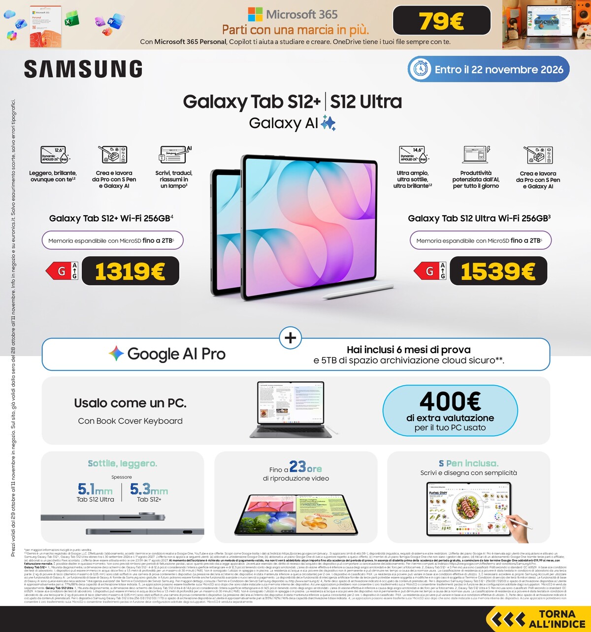 euronics - Volantino attuale di Euronics - Black Friday Anteprima valido dal giovedì 29/10/2026 al mercoledì 11/11/2026 - page: 15