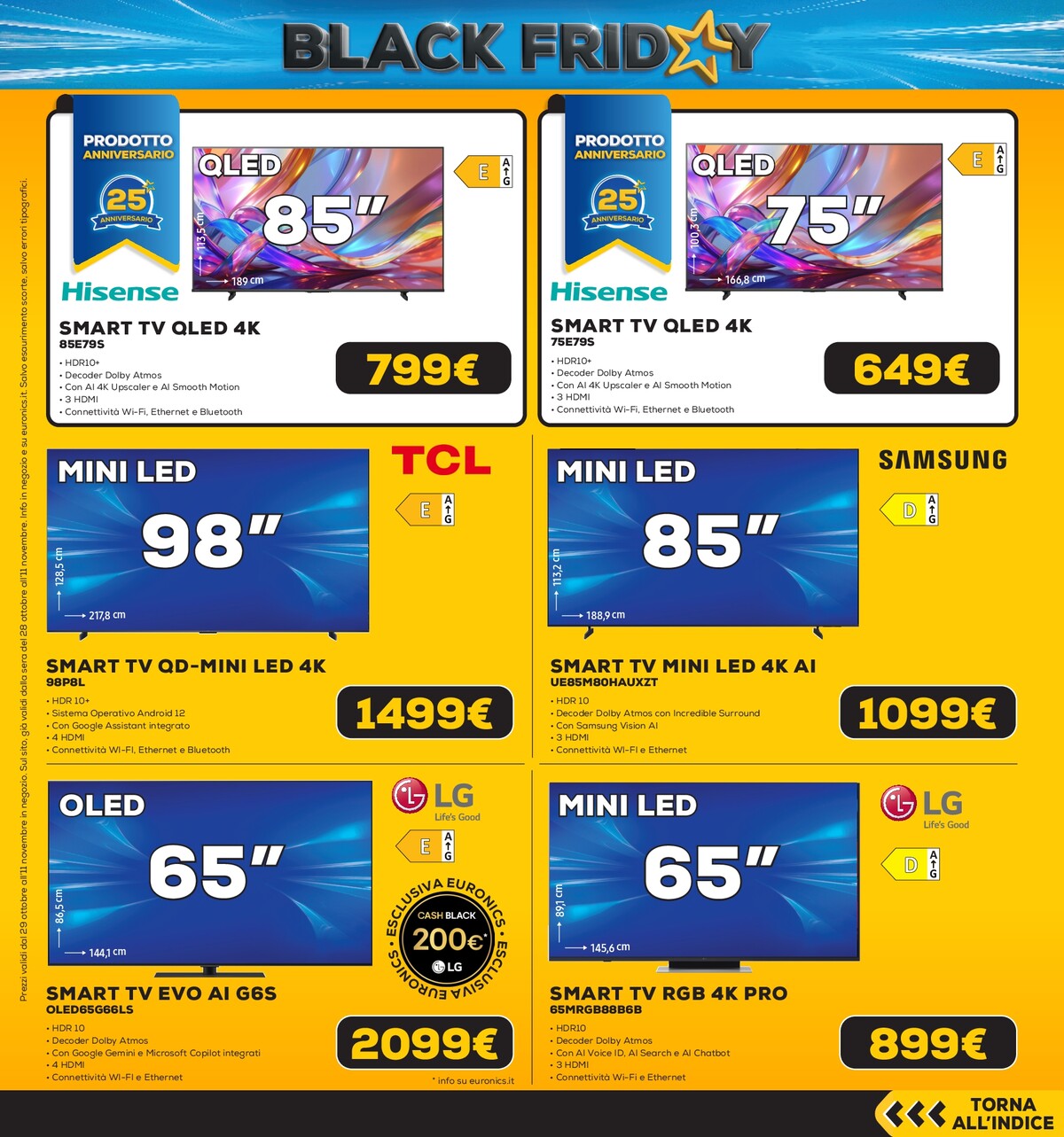 euronics - Volantino attuale di Euronics - Black Friday Anteprima valido dal giovedì 29/10/2026 al mercoledì 11/11/2026 - page: 20