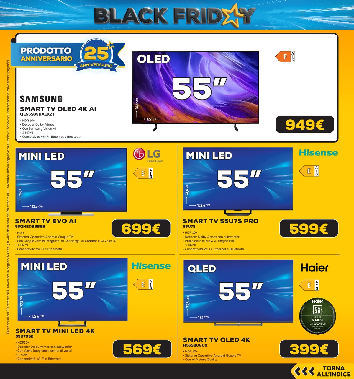 euronics - Volantino attuale di Euronics - Black Friday Anteprima valido dal giovedì 29/10/2026 al mercoledì 11/11/2026 - page: 22
