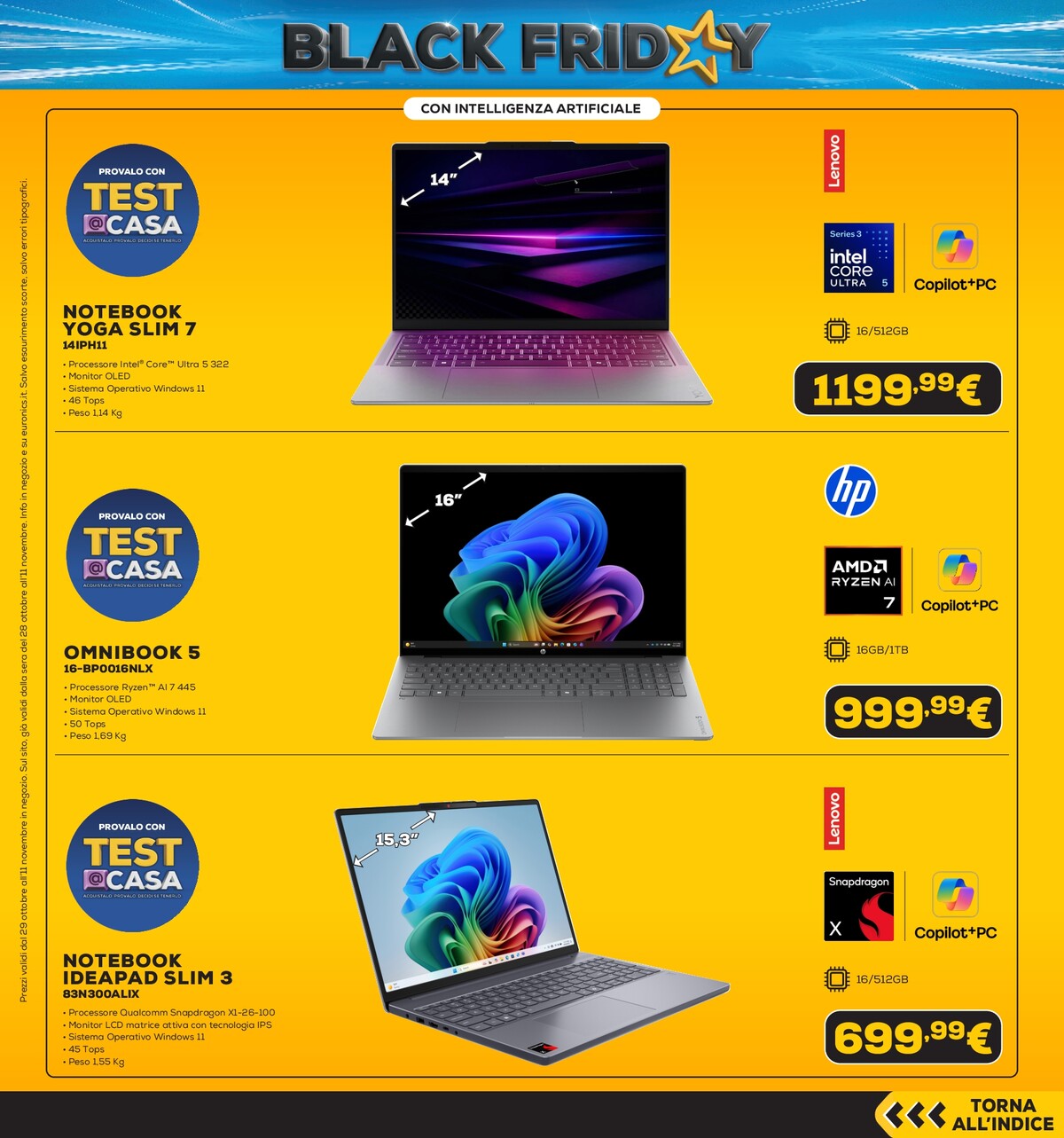 euronics - Volantino attuale di Euronics - Black Friday Anteprima valido dal giovedì 29/10/2026 al mercoledì 11/11/2026 - page: 10