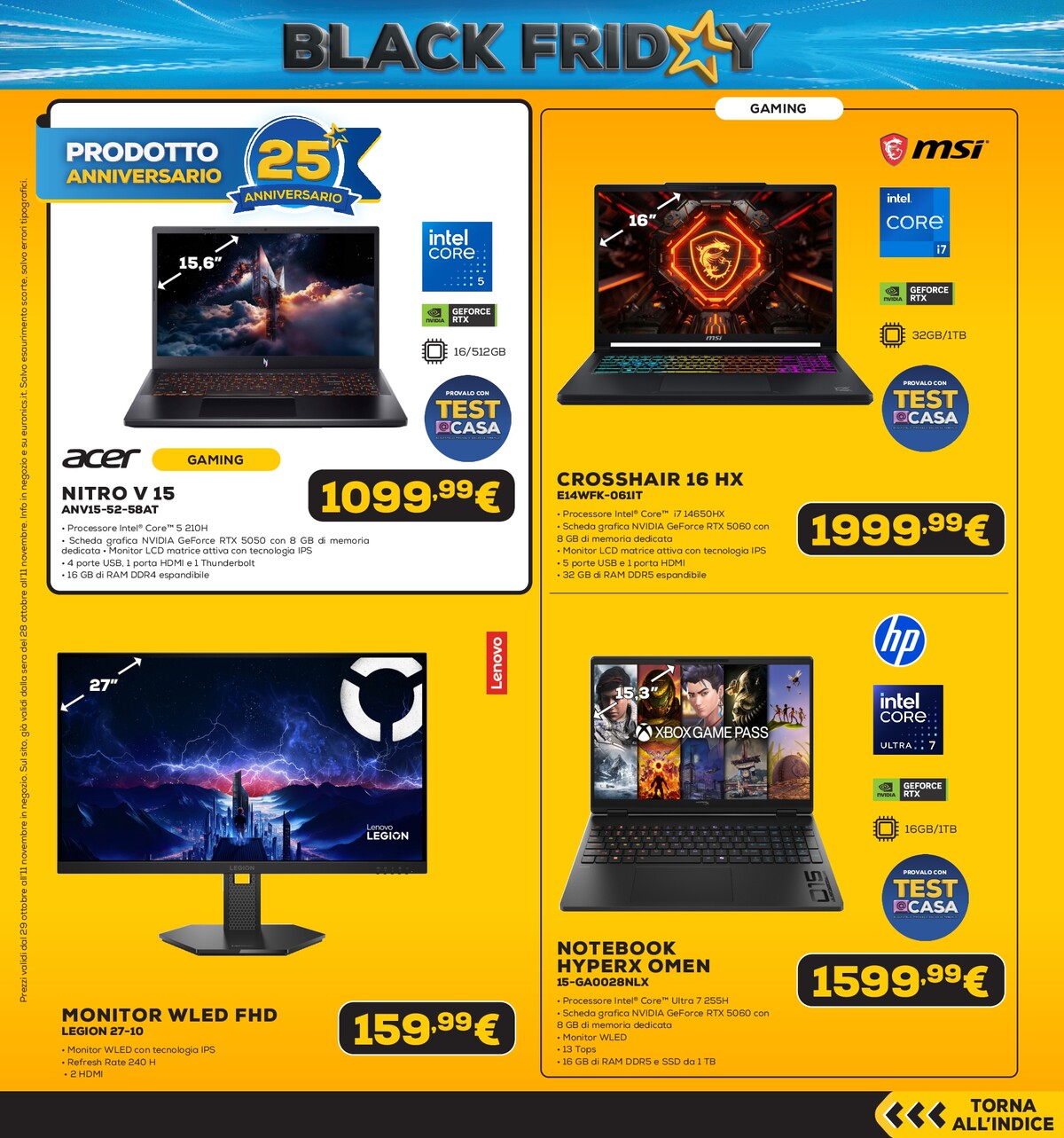 euronics - Volantino attuale di Euronics - Black Friday Anteprima valido dal giovedì 29/10/2026 al mercoledì 11/11/2026 - page: 12
