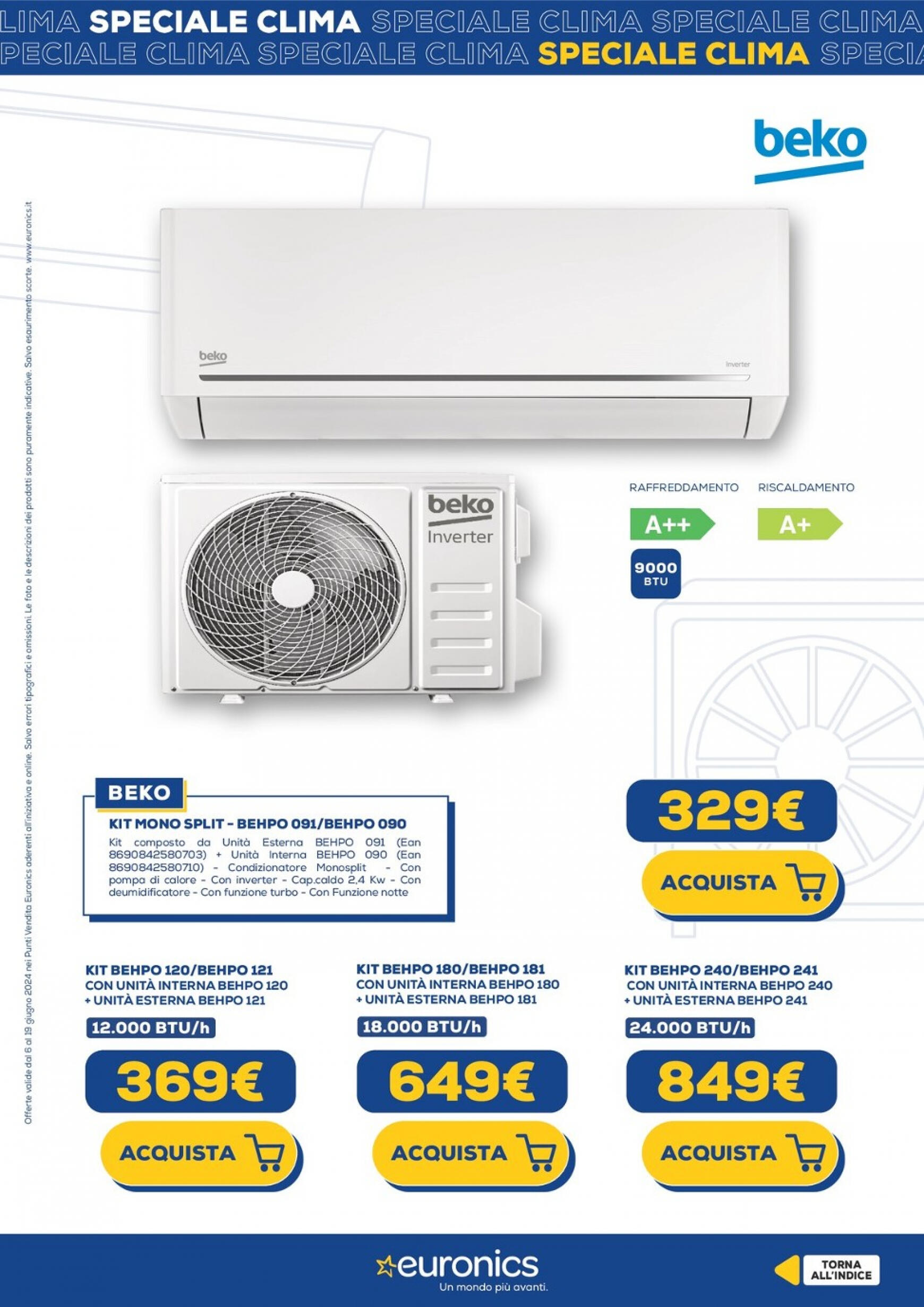 euronics - Nuovo volantino Euronics - Speciale Clima 06.06. - 19.06. - page: 18