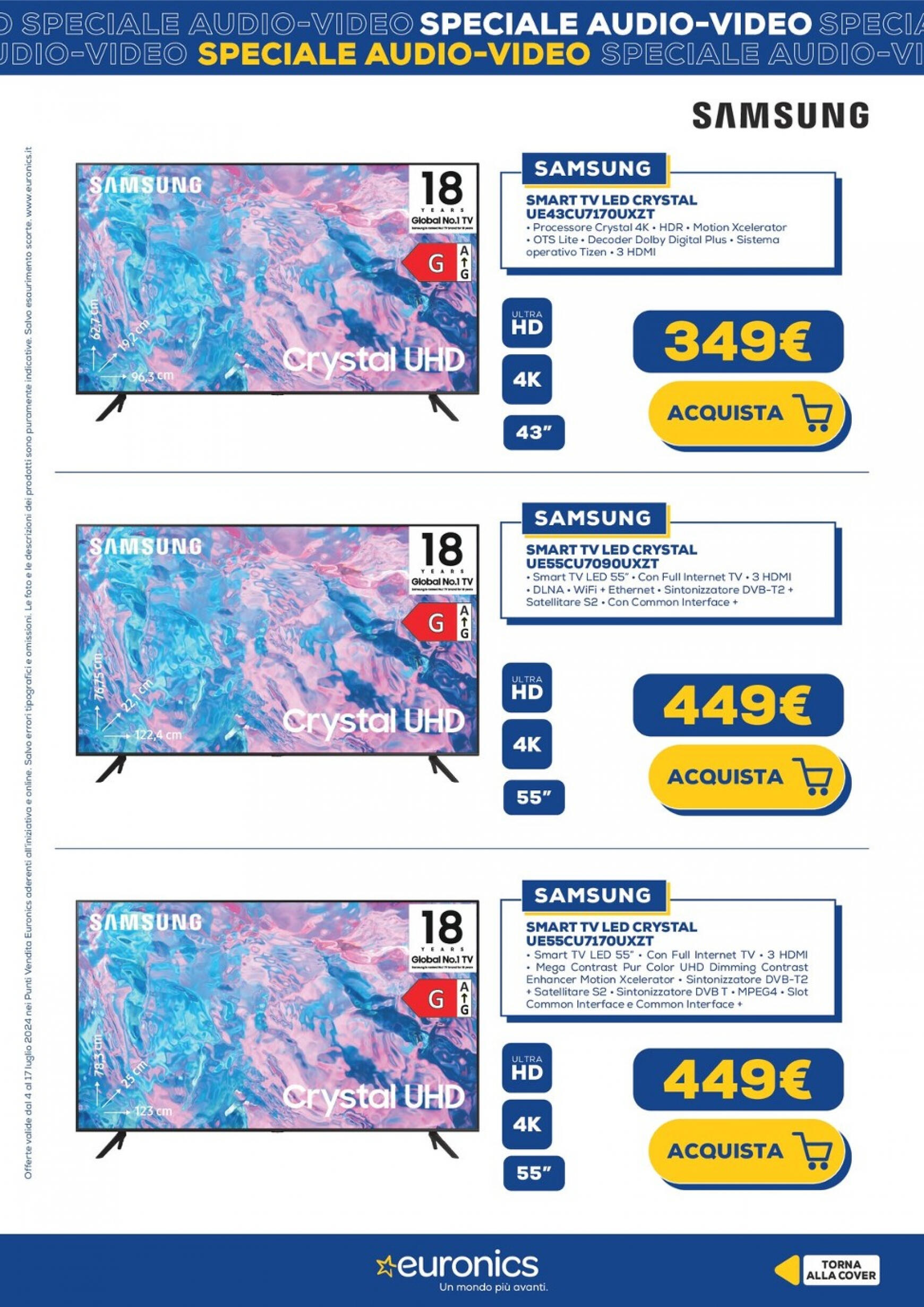 euronics - Nuovo volantino Euronics - Speciale Audio Video 04.07. - 17.07. - page: 8