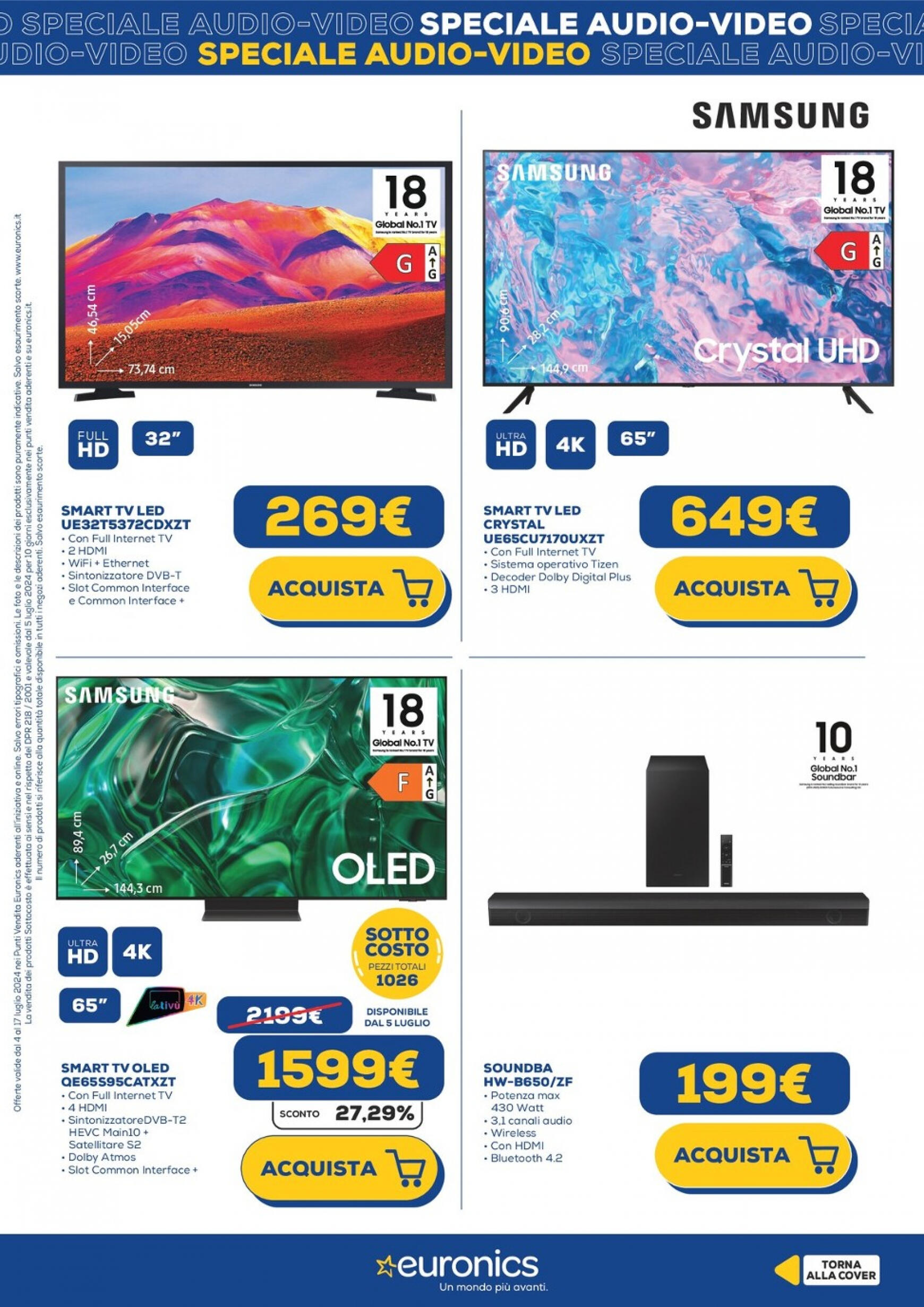 euronics - Nuovo volantino Euronics - Speciale Audio Video 04.07. - 17.07. - page: 9