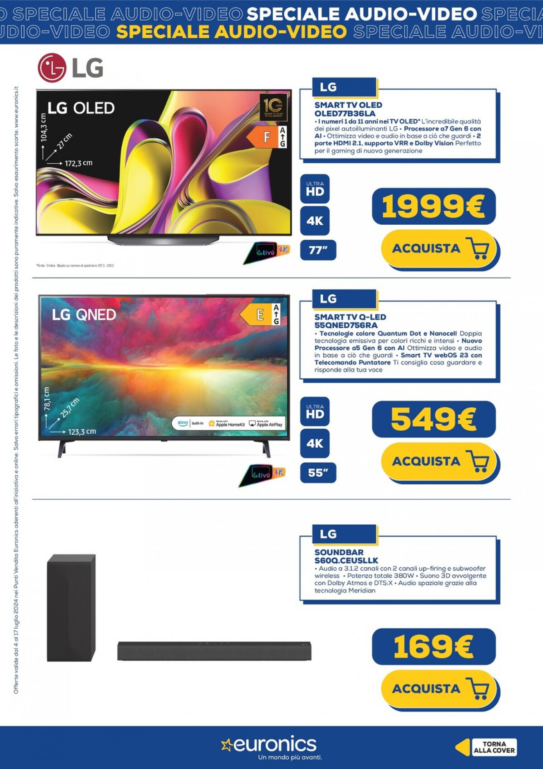 euronics - Nuovo volantino Euronics - Speciale Audio Video 04.07. - 17.07. - page: 3