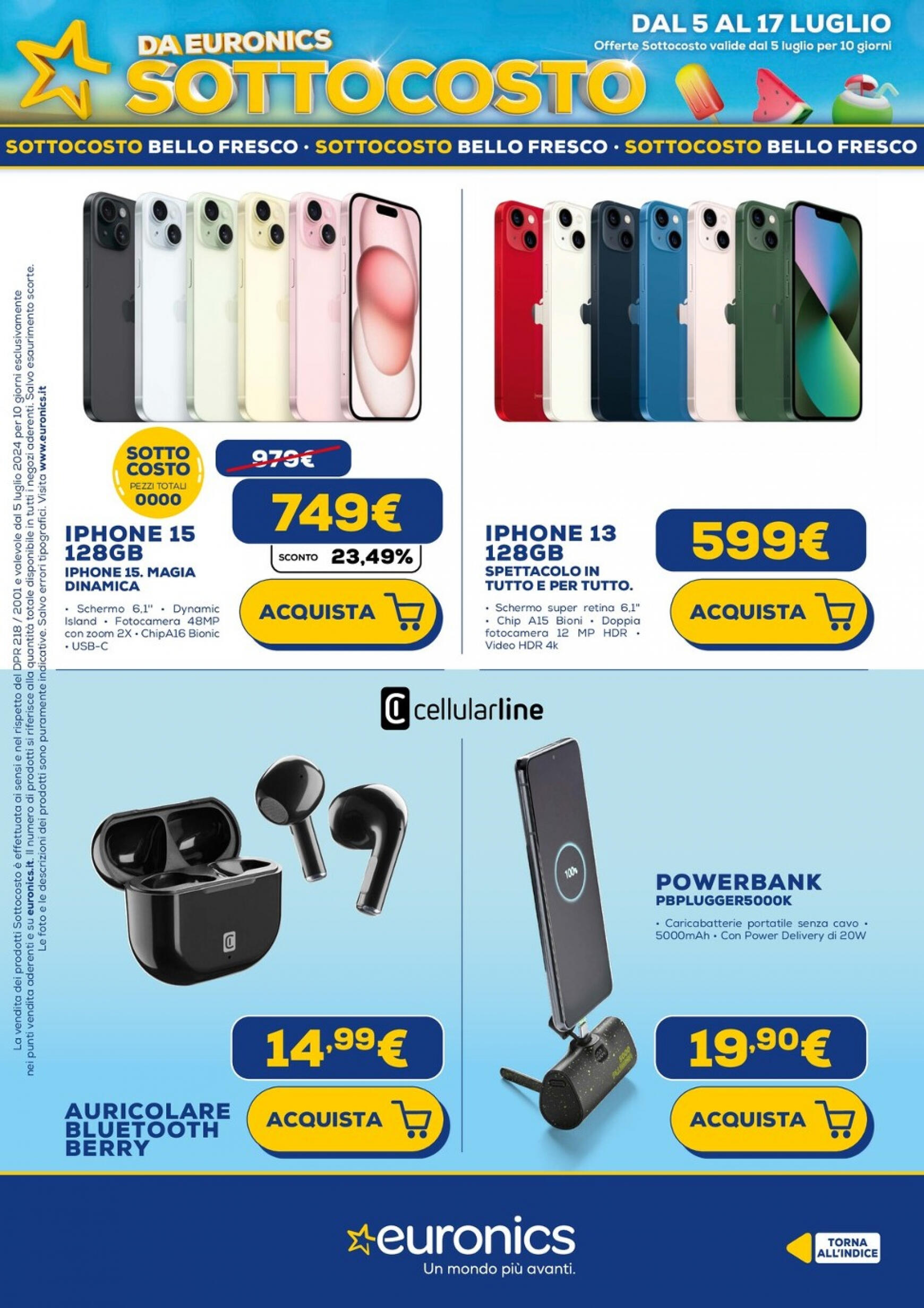 euronics - Nuovo volantino Euronics - Sottocosto 05.07. - 15.07. - page: 18