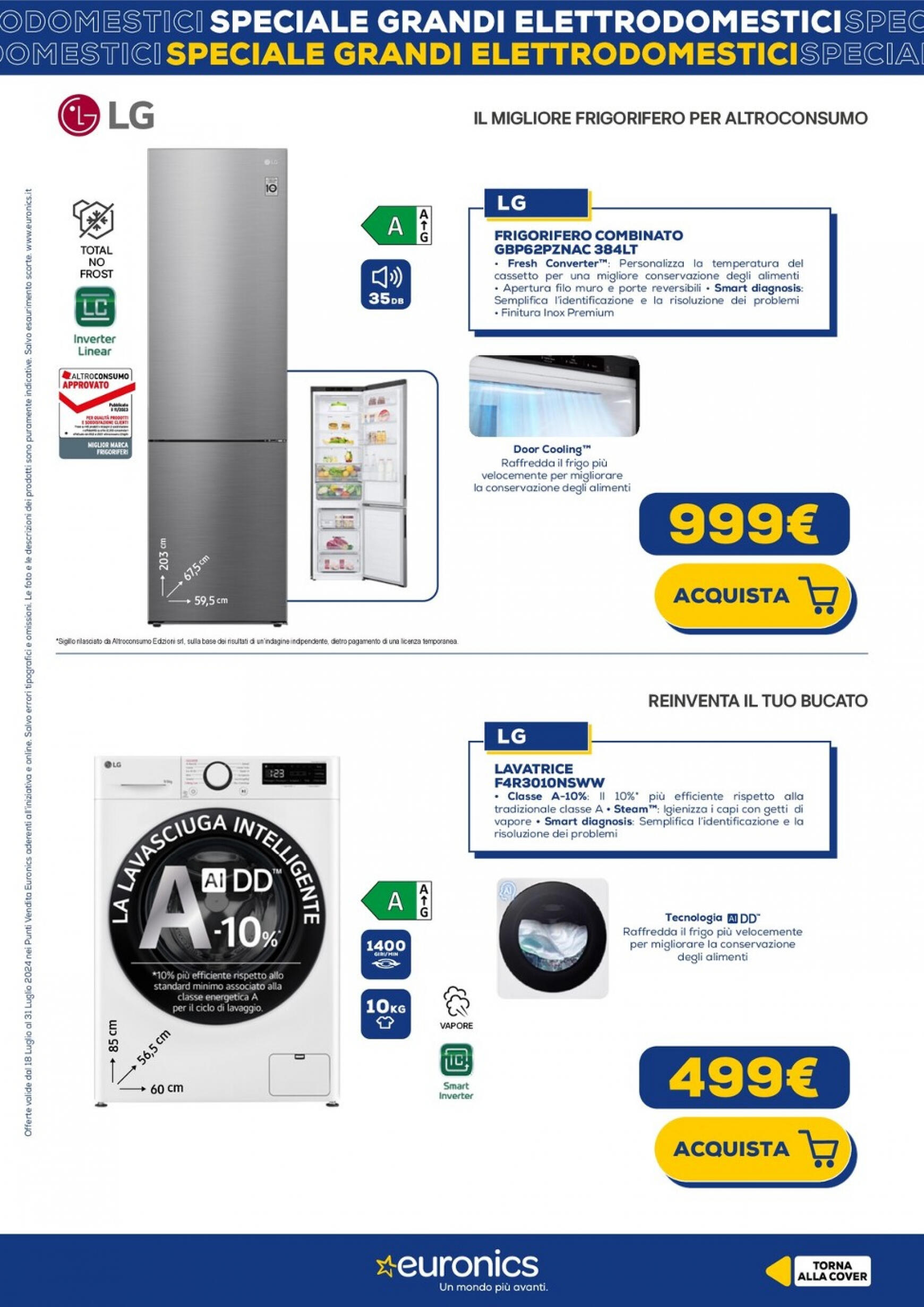 euronics - Nuovo volantino Euronics - Speciale Grandi Elettrodomestici 18.07. - 31.07. - page: 8