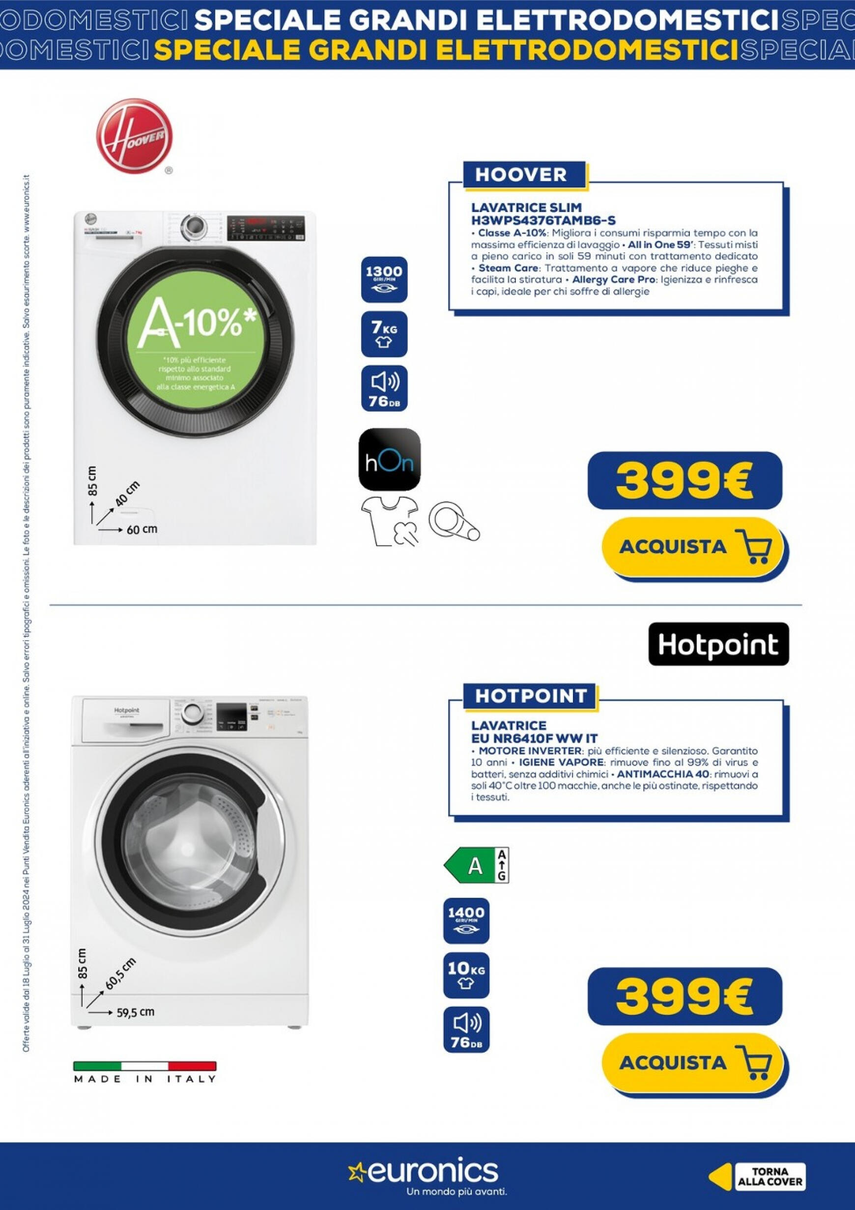 euronics - Nuovo volantino Euronics - Speciale Grandi Elettrodomestici 18.07. - 31.07. - page: 18