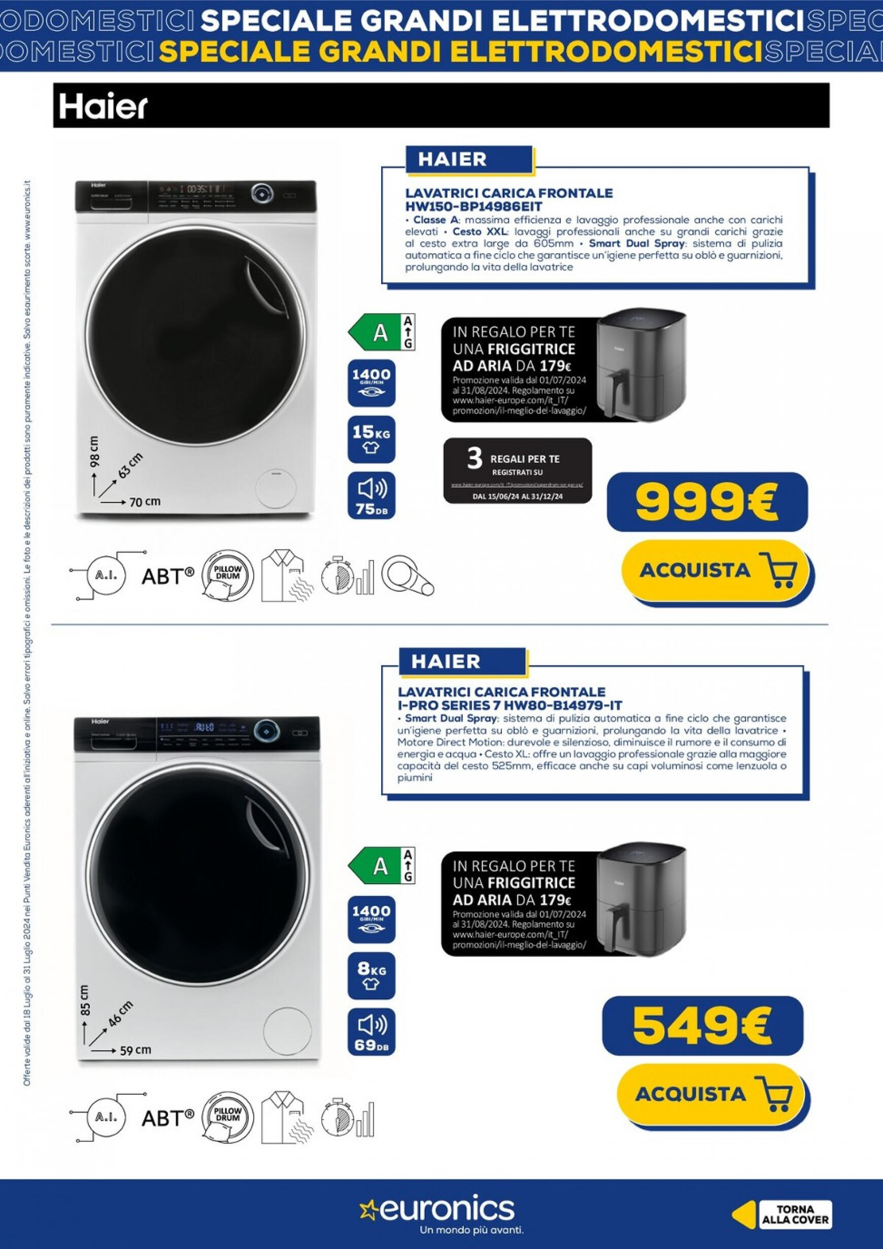 euronics - Nuovo volantino Euronics - Speciale Grandi Elettrodomestici 18.07. - 31.07. - page: 17