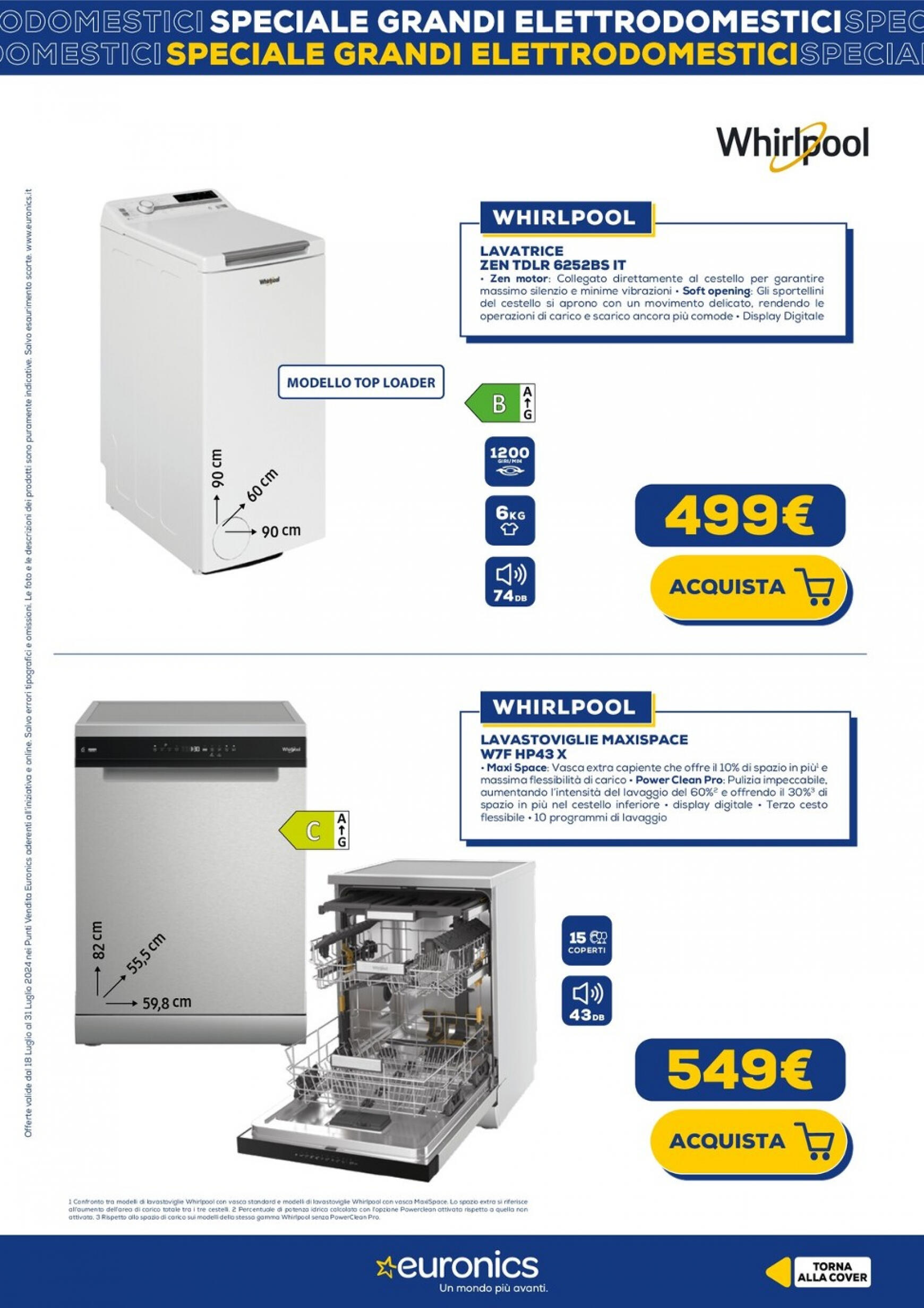 euronics - Nuovo volantino Euronics - Speciale Grandi Elettrodomestici 18.07. - 31.07. - page: 23