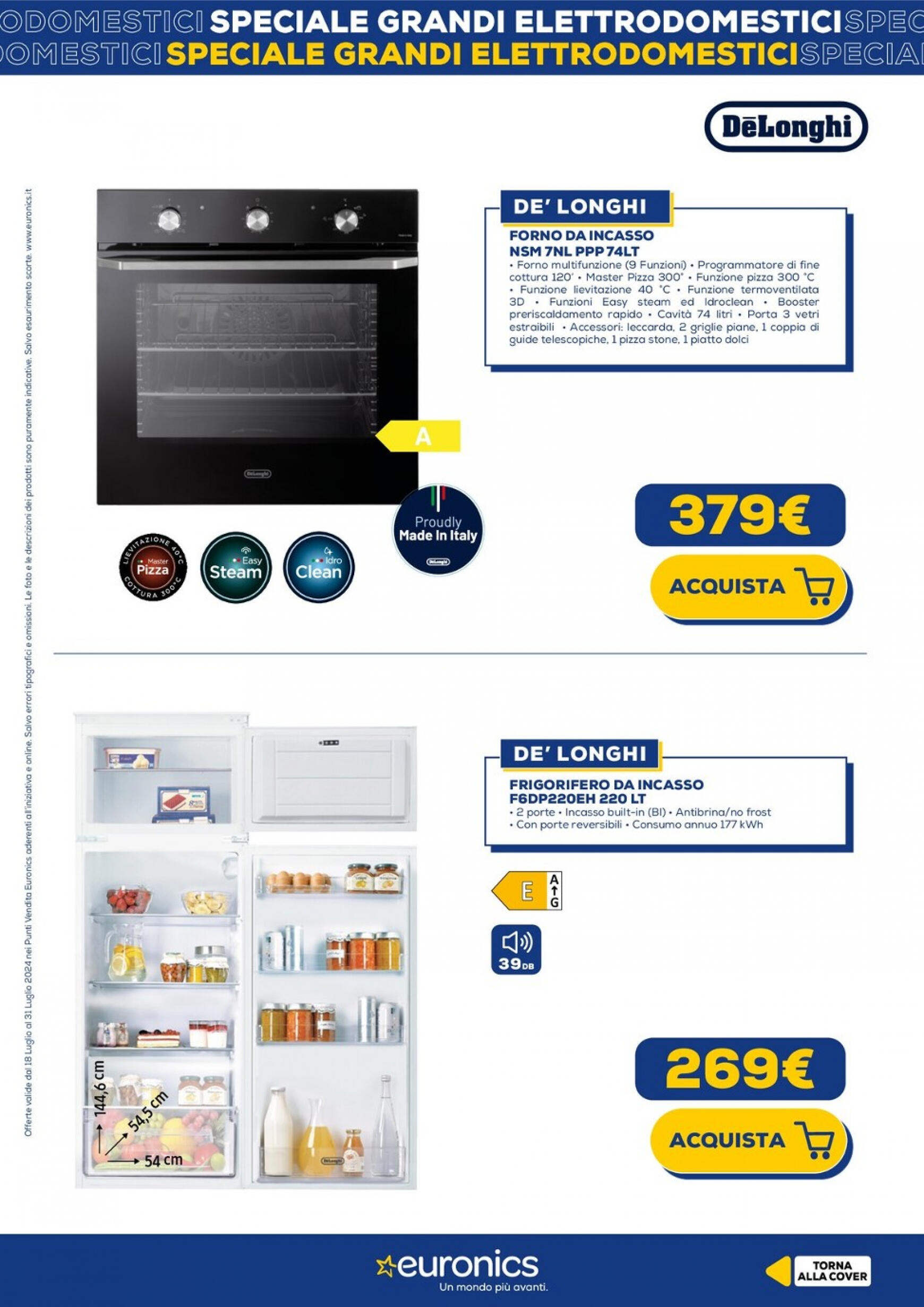 euronics - Nuovo volantino Euronics - Speciale Grandi Elettrodomestici 18.07. - 31.07. - page: 21