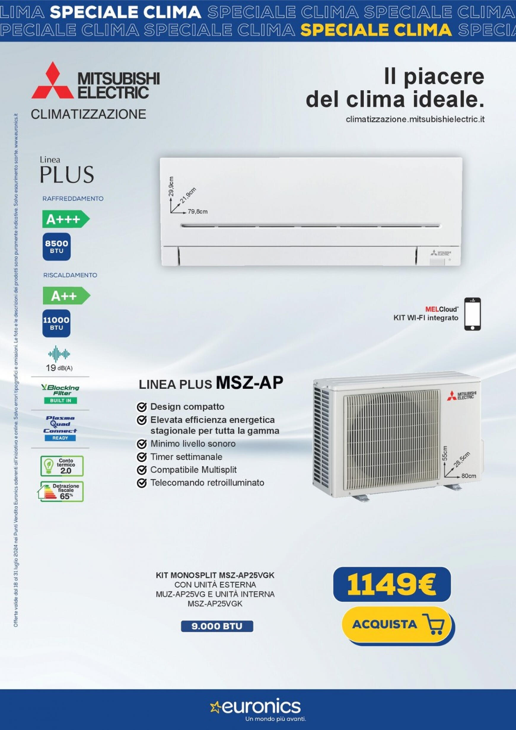 euronics - Nuovo volantino Euronics - Speciale Clima 18.07. - 31.07. - page: 11