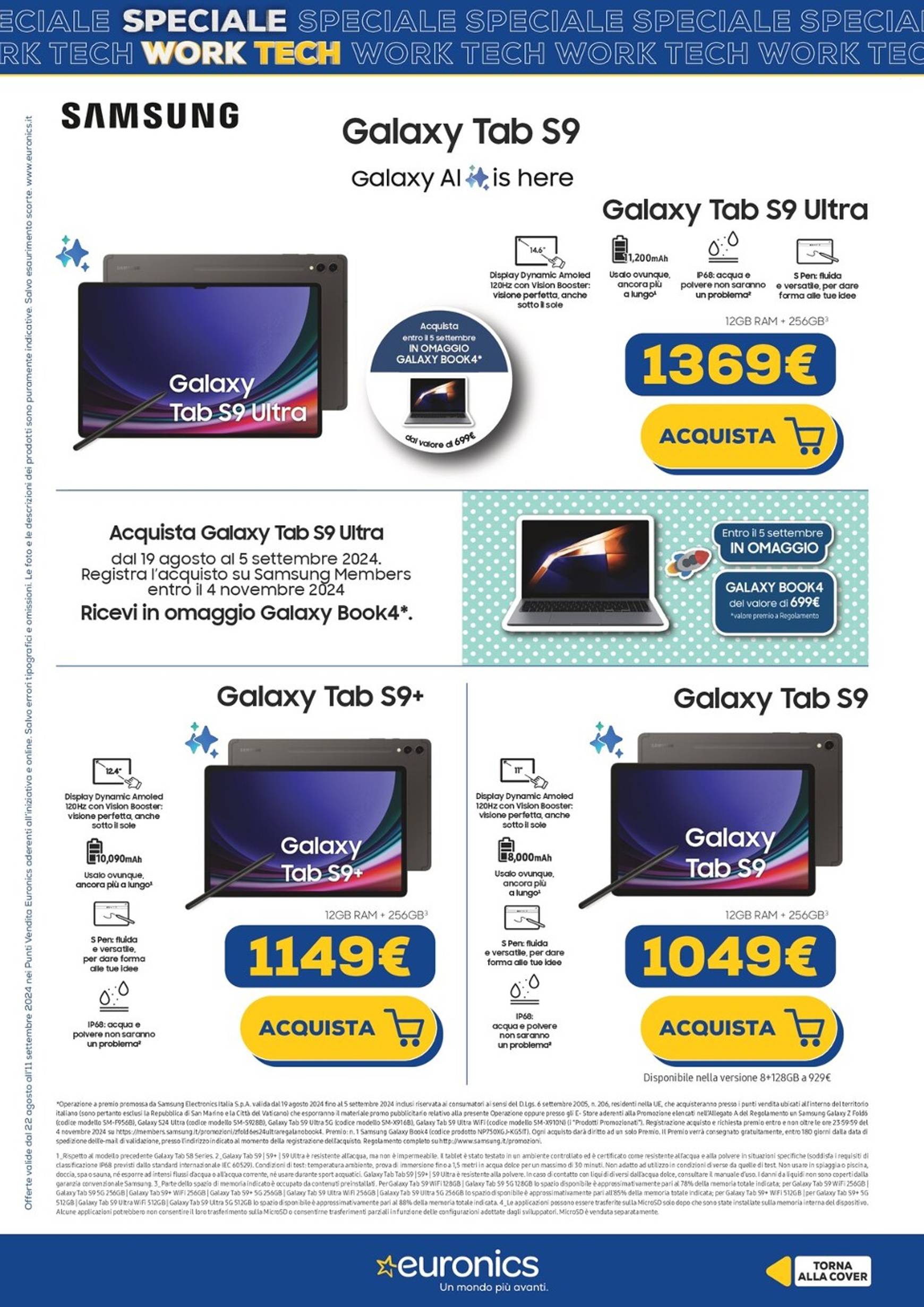 euronics - Nuovo volantino Euronics - Speciale Work Tech 22.08. - 11.09. - page: 14