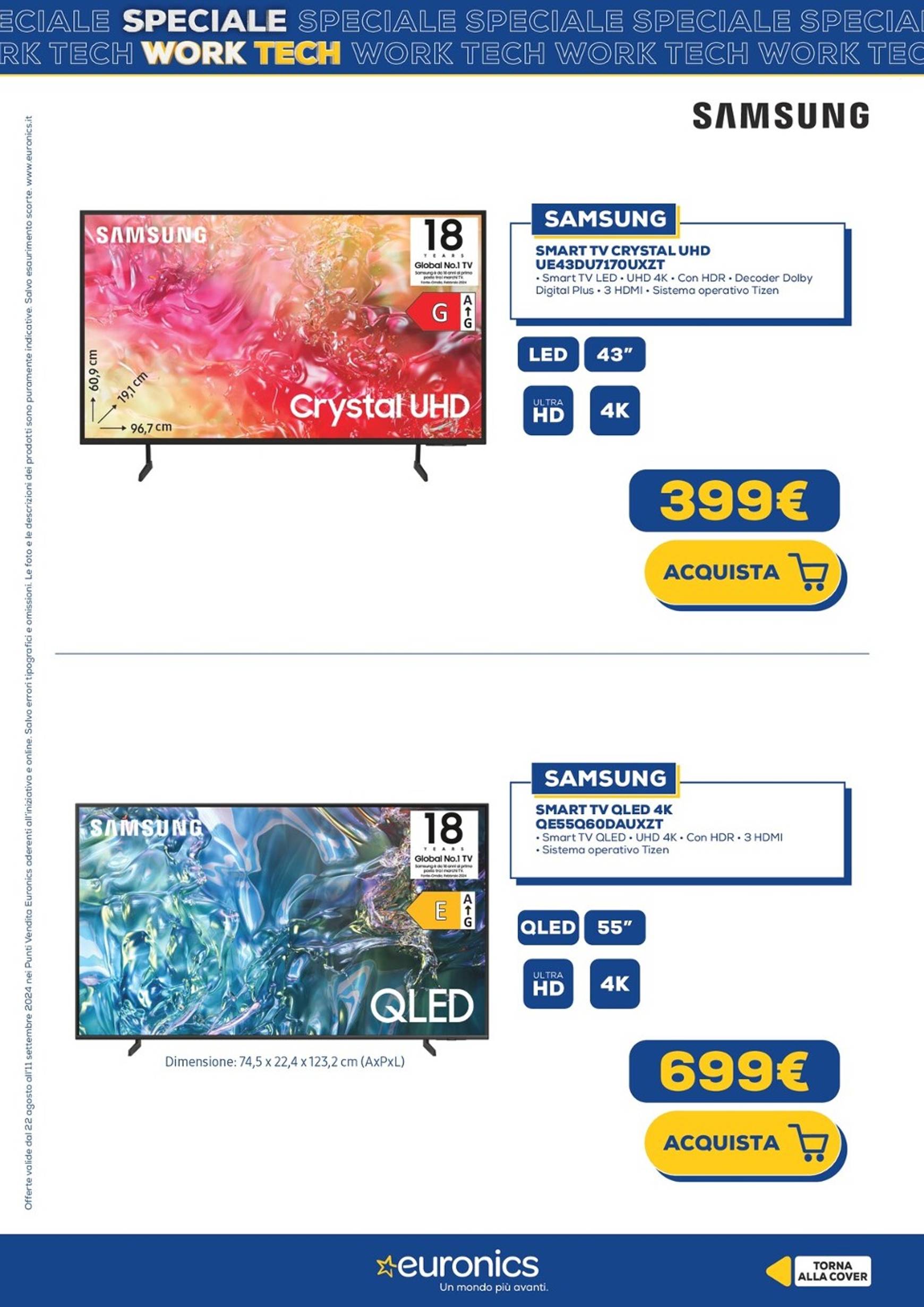 euronics - Nuovo volantino Euronics - Speciale Work Tech 22.08. - 11.09. - page: 28