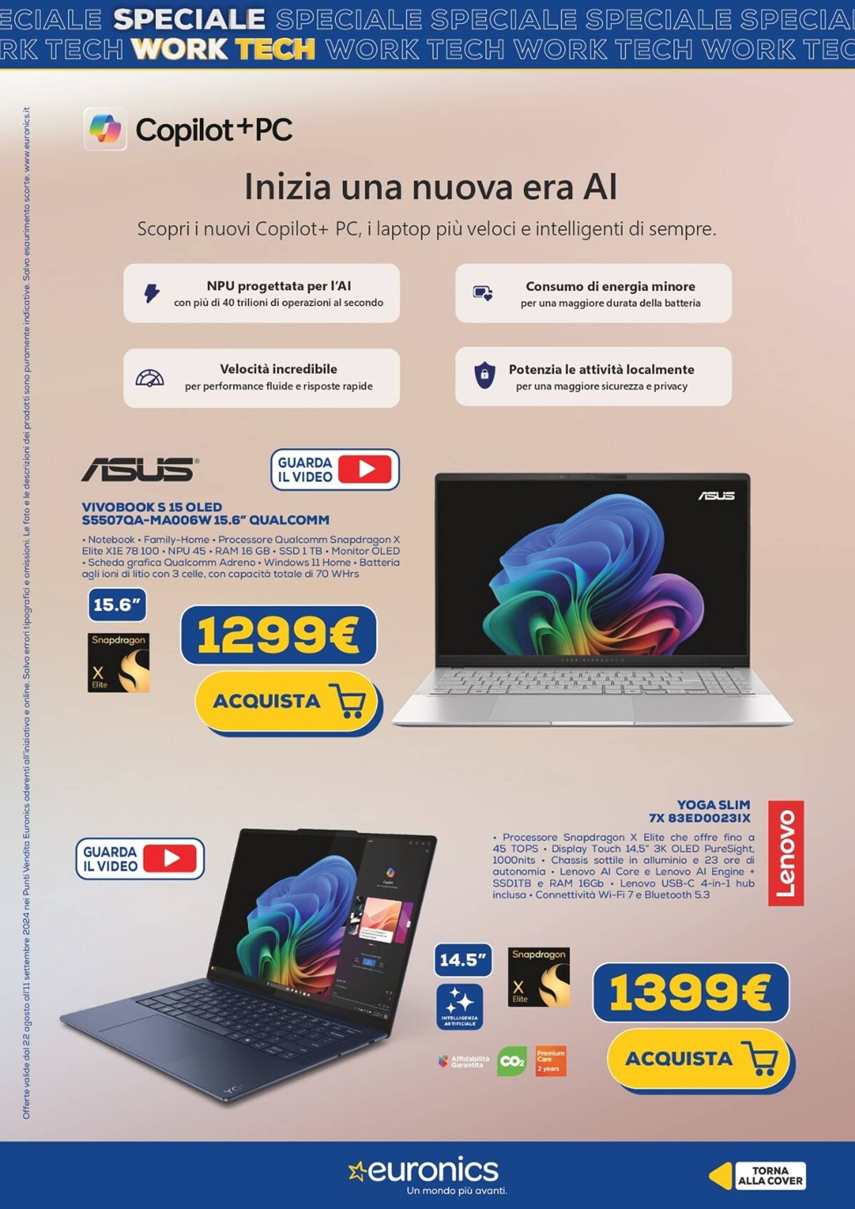 euronics - Nuovo volantino Euronics - Speciale Work Tech 22.08. - 11.09. - page: 7