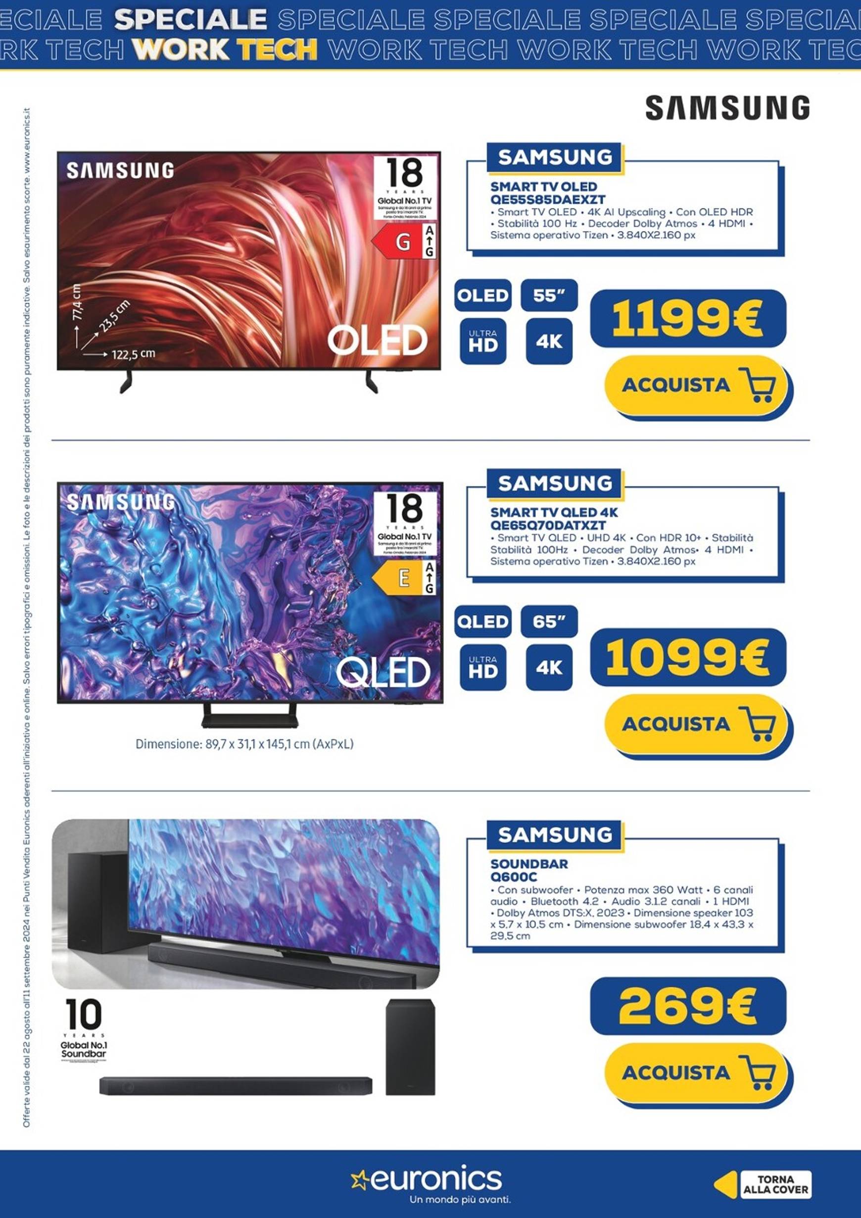 euronics - Nuovo volantino Euronics - Speciale Work Tech 22.08. - 11.09. - page: 29