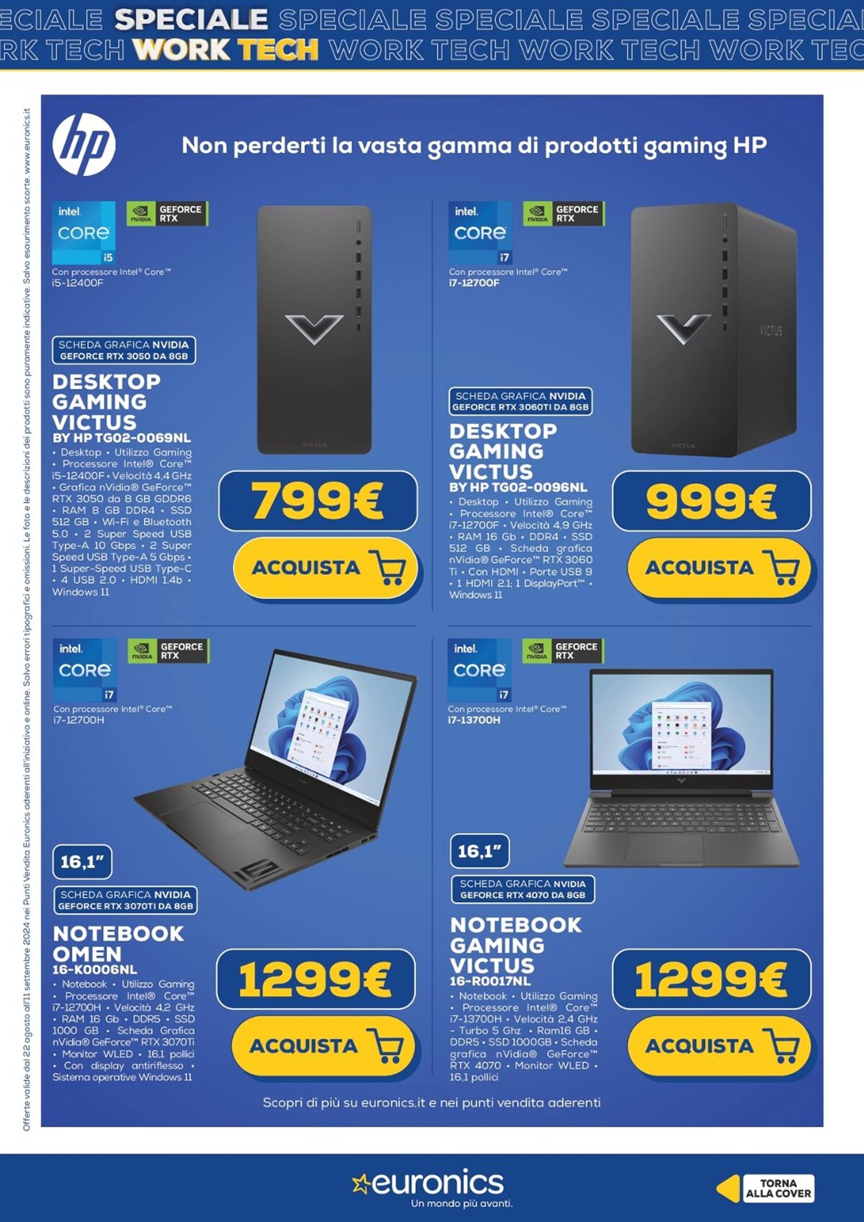 euronics - Nuovo volantino Euronics - Speciale Work Tech 22.08. - 11.09. - page: 9