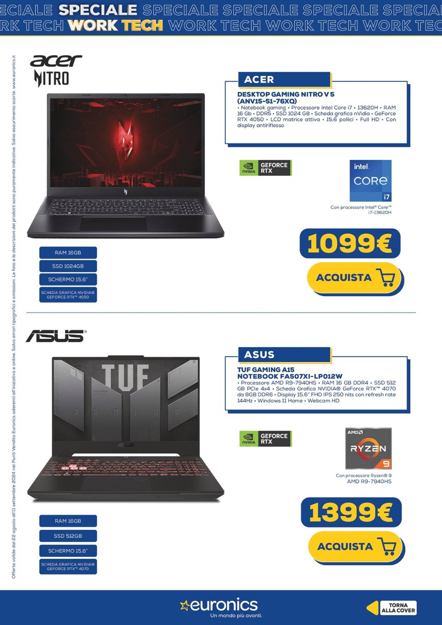 euronics - Nuovo volantino Euronics - Speciale Work Tech 22.08. - 11.09. - page: 10