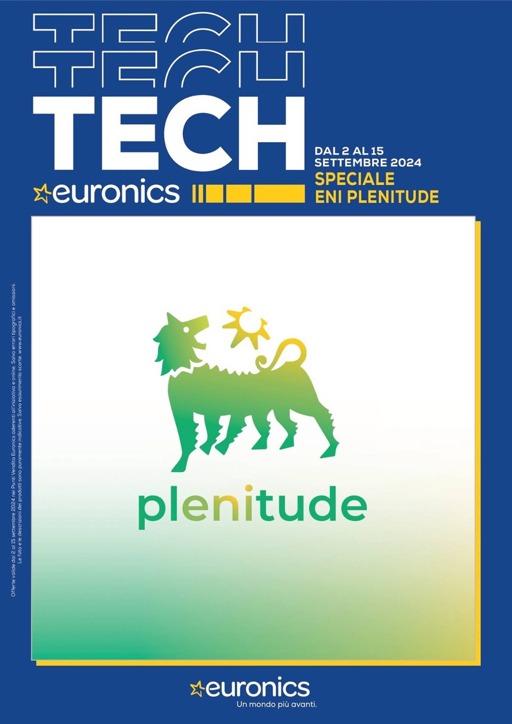 euronics - Nuovo volantino Euronics - Speciale Eni Plenitude 02.09. - 15.09.