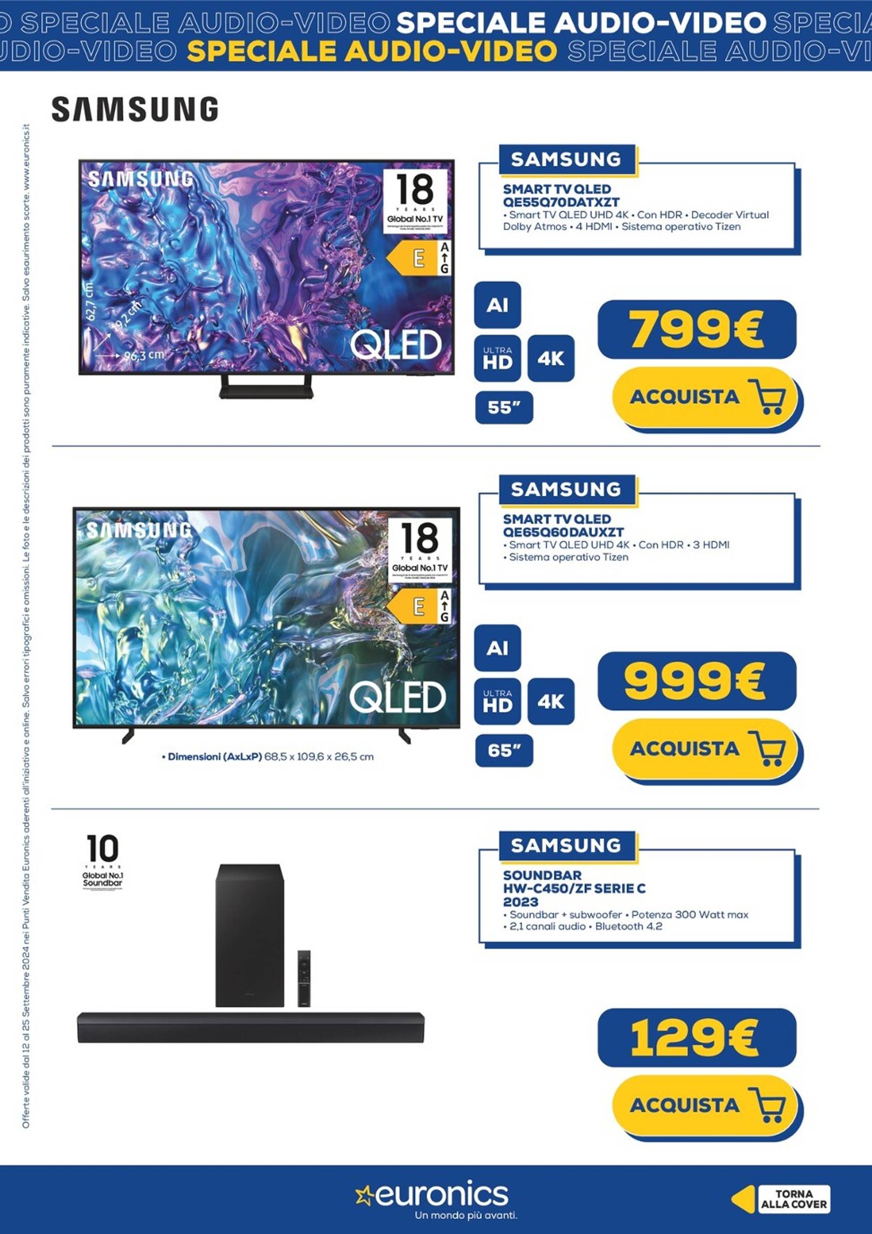 euronics - Nuovo volantino Euronics - Speciale Audio Video 12.09. - 25.09. - page: 7