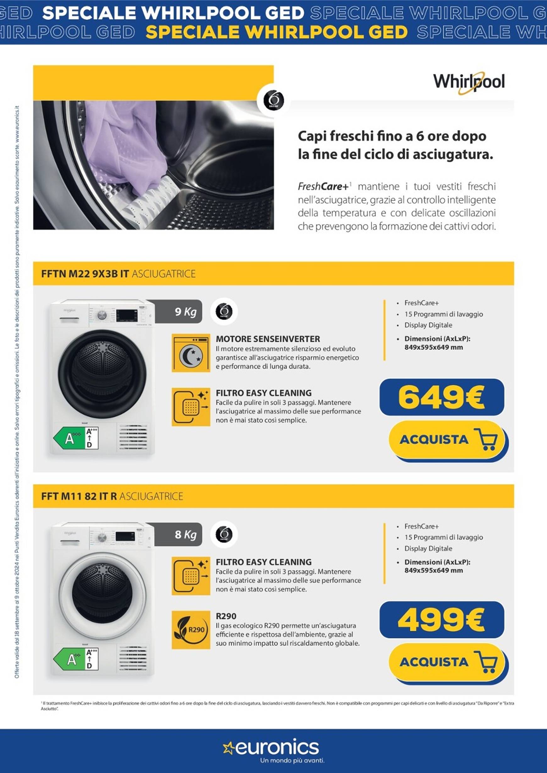 euronics - Nuovo volantino Euronics - Speciale Whirlpool 18.09. - 09.10. - page: 5