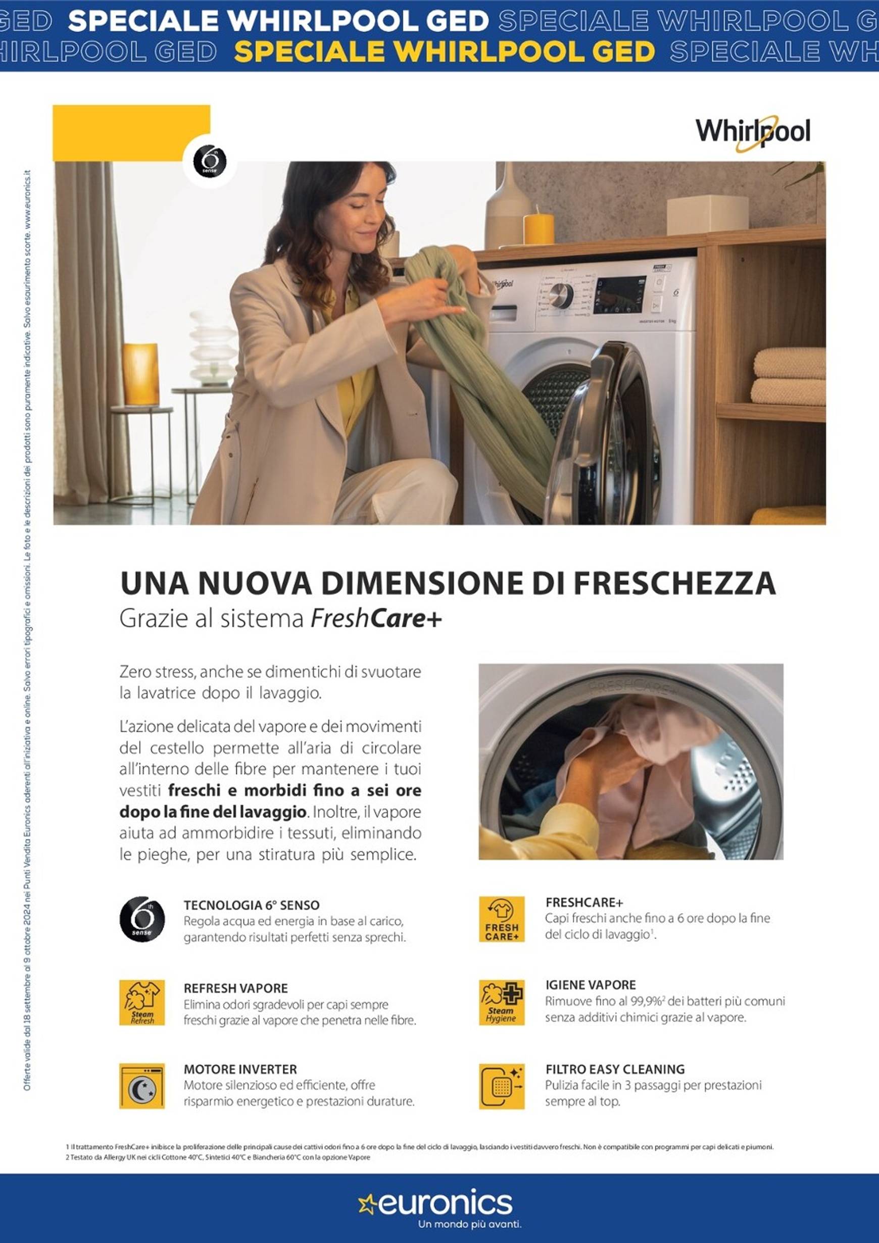 euronics - Nuovo volantino Euronics - Speciale Whirlpool 18.09. - 09.10. - page: 2