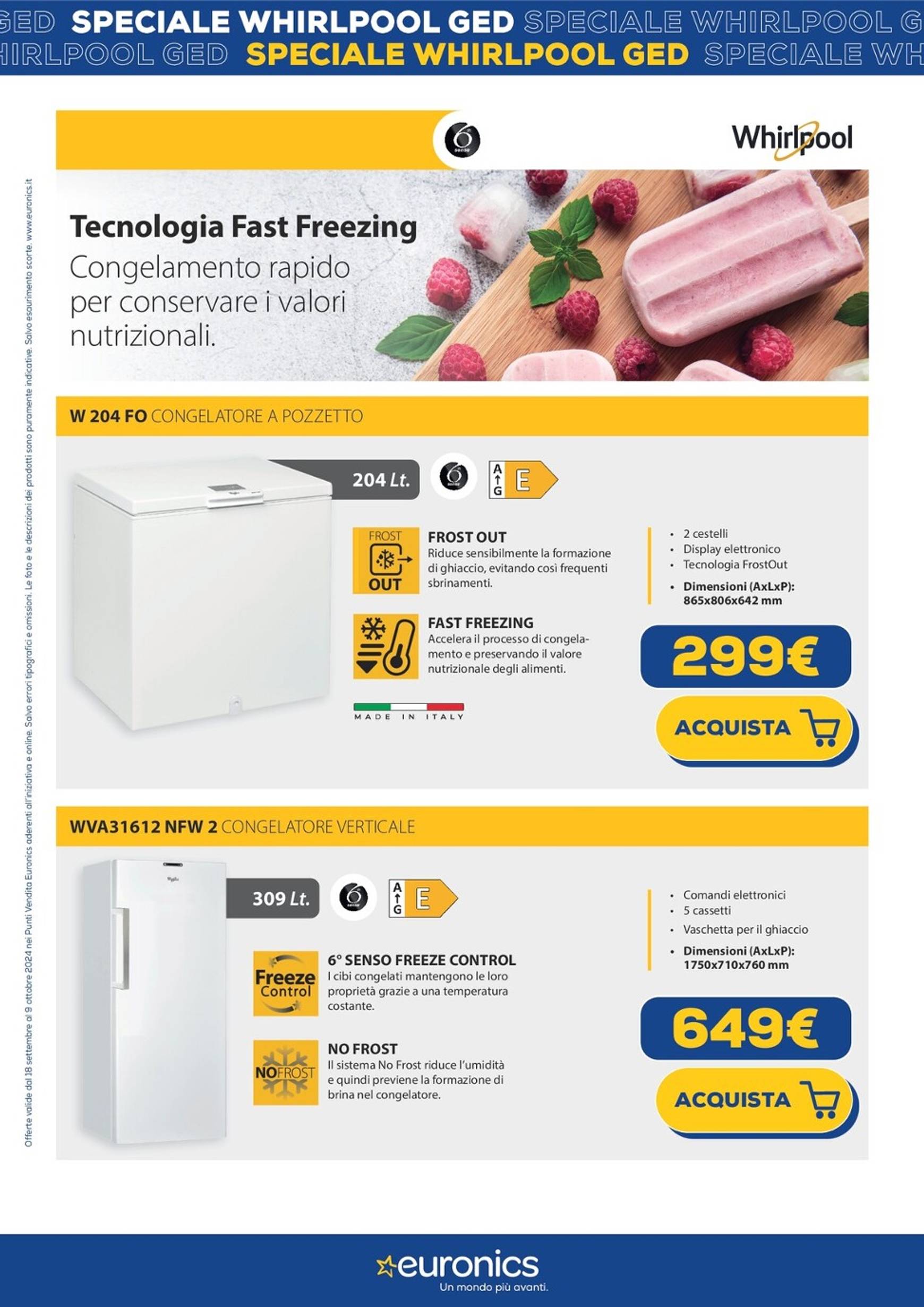 euronics - Nuovo volantino Euronics - Speciale Whirlpool 18.09. - 09.10. - page: 8