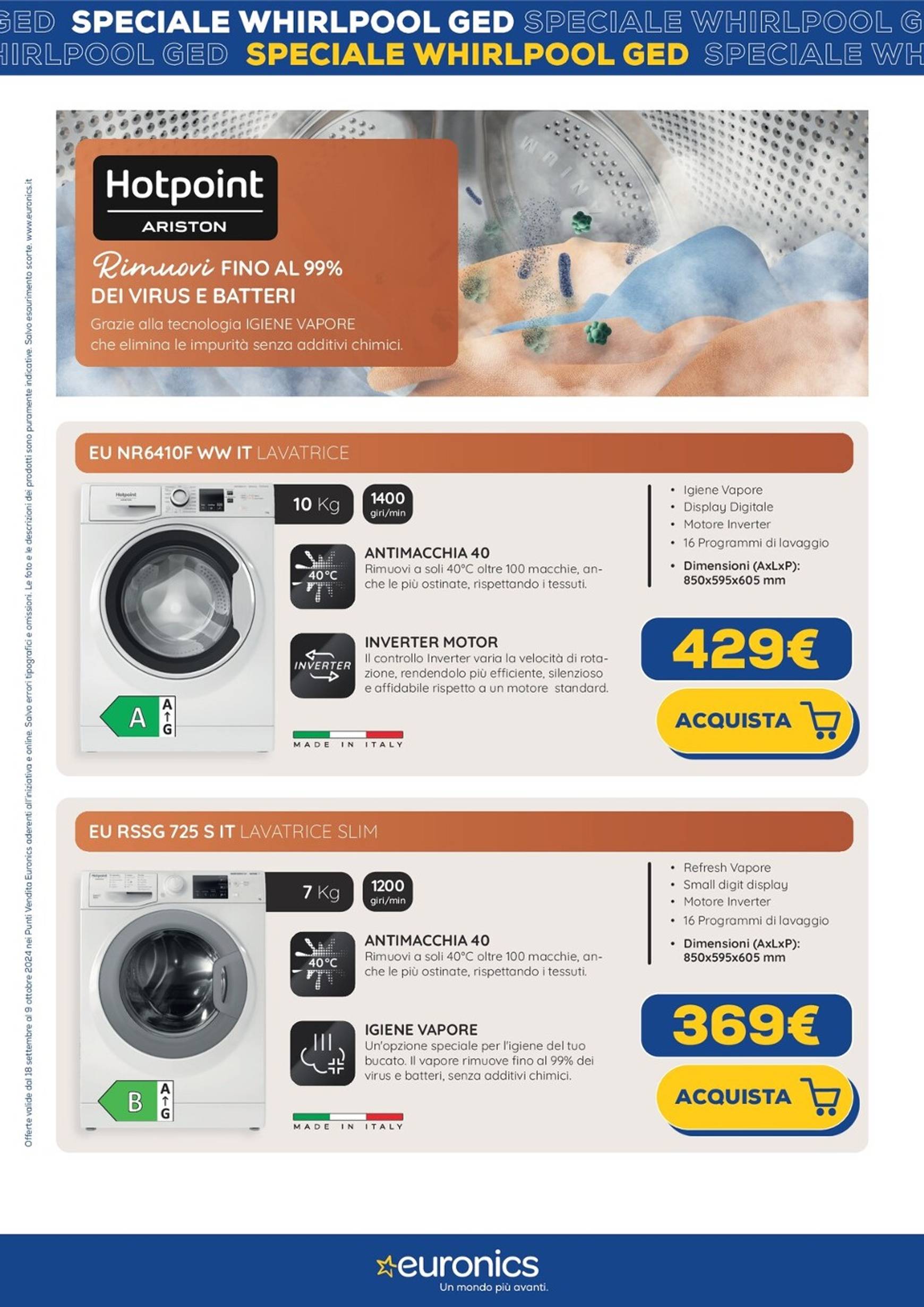 euronics - Nuovo volantino Euronics - Speciale Whirlpool 18.09. - 09.10. - page: 13