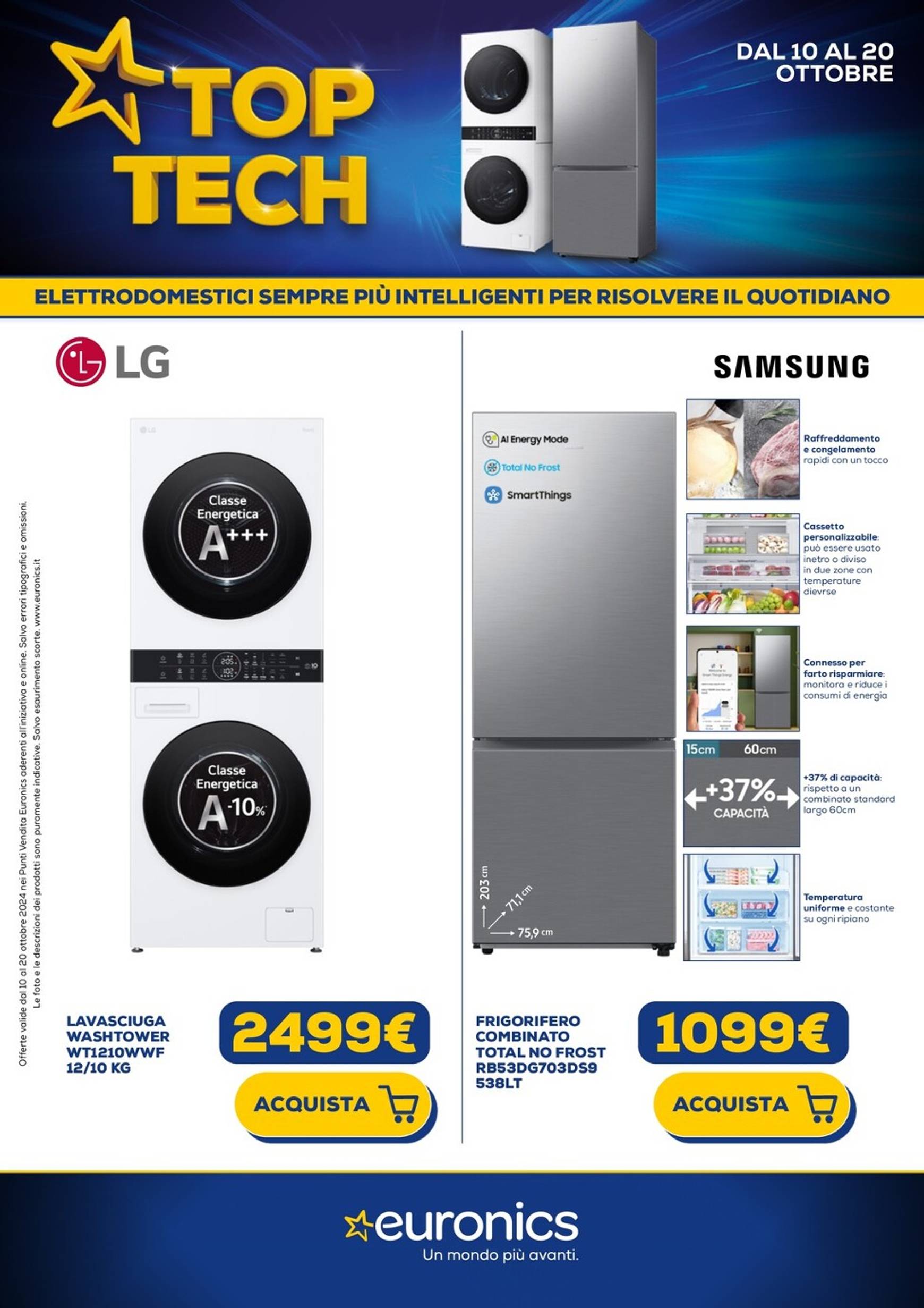 euronics - Volantino Euronics - Top Tech valido dal 10.10. al 20.10.