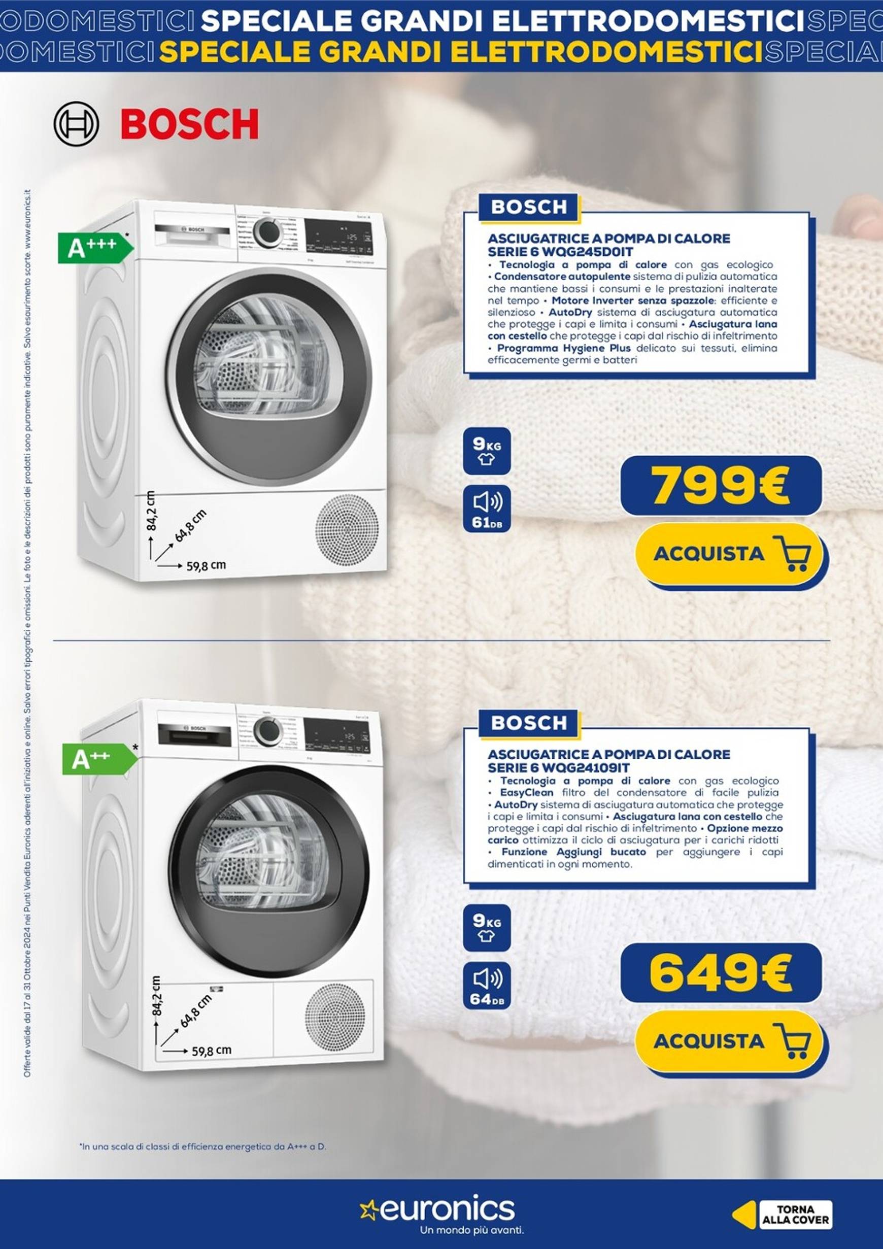 euronics - Volantino Euronics - Speciale Asciugatrici valido dal 17.10. al 31.10. - page: 5