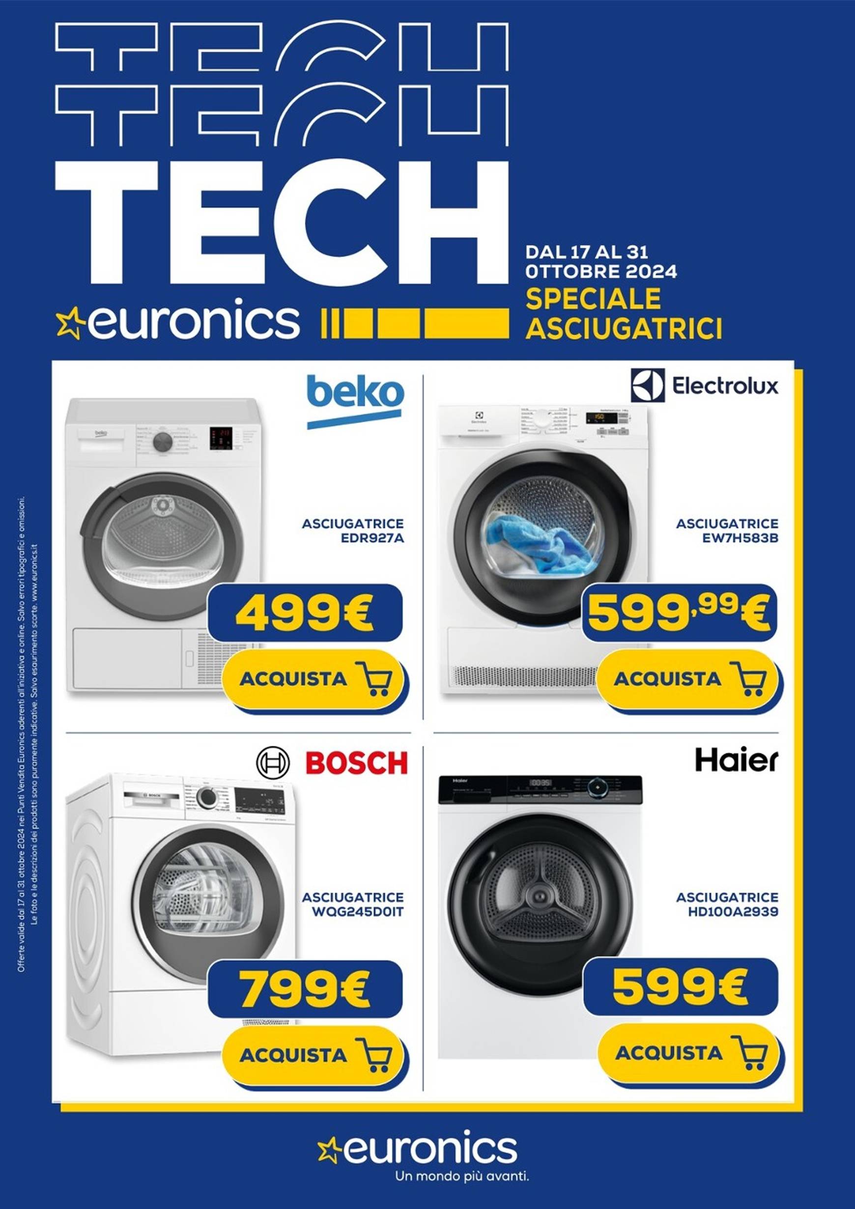 euronics - Volantino Euronics - Speciale Asciugatrici valido dal 17.10. al 31.10.