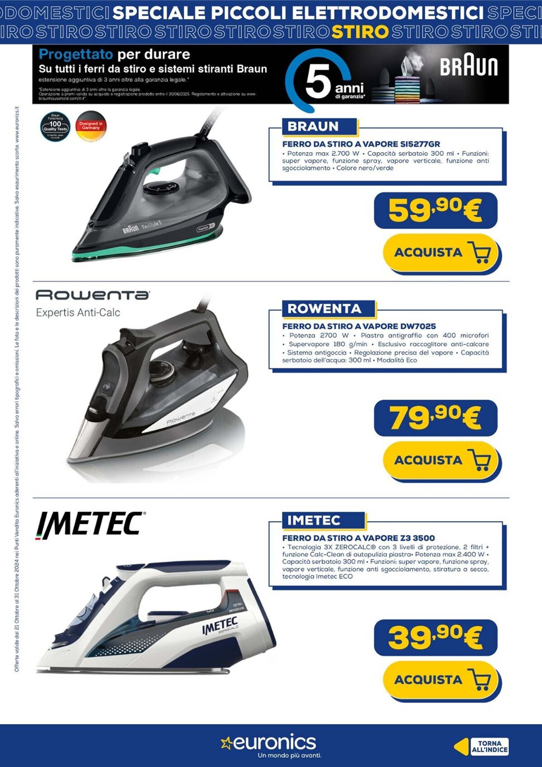 euronics - Volantino Euronics - Speciale Piccoli Elettrodomestici valido dal 21.10. al 31.10. - page: 7